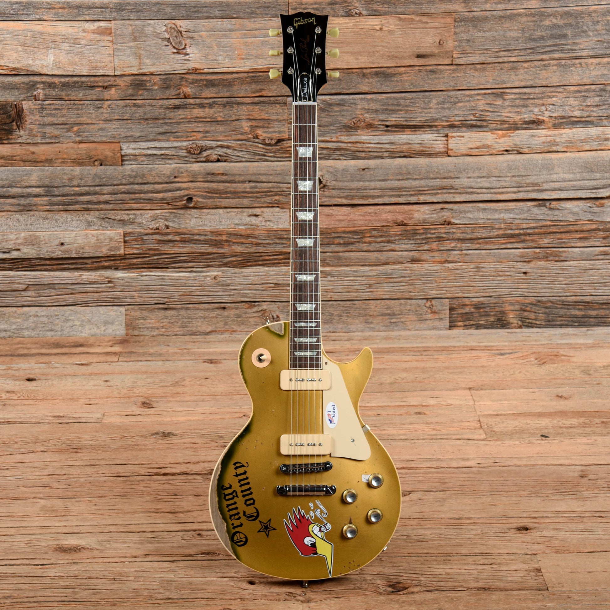 Gibson Custom Mike Ness Signature '76 Les Paul Deluxe (Aged) Goldtop 2021 Electric Guitars / Solid Body