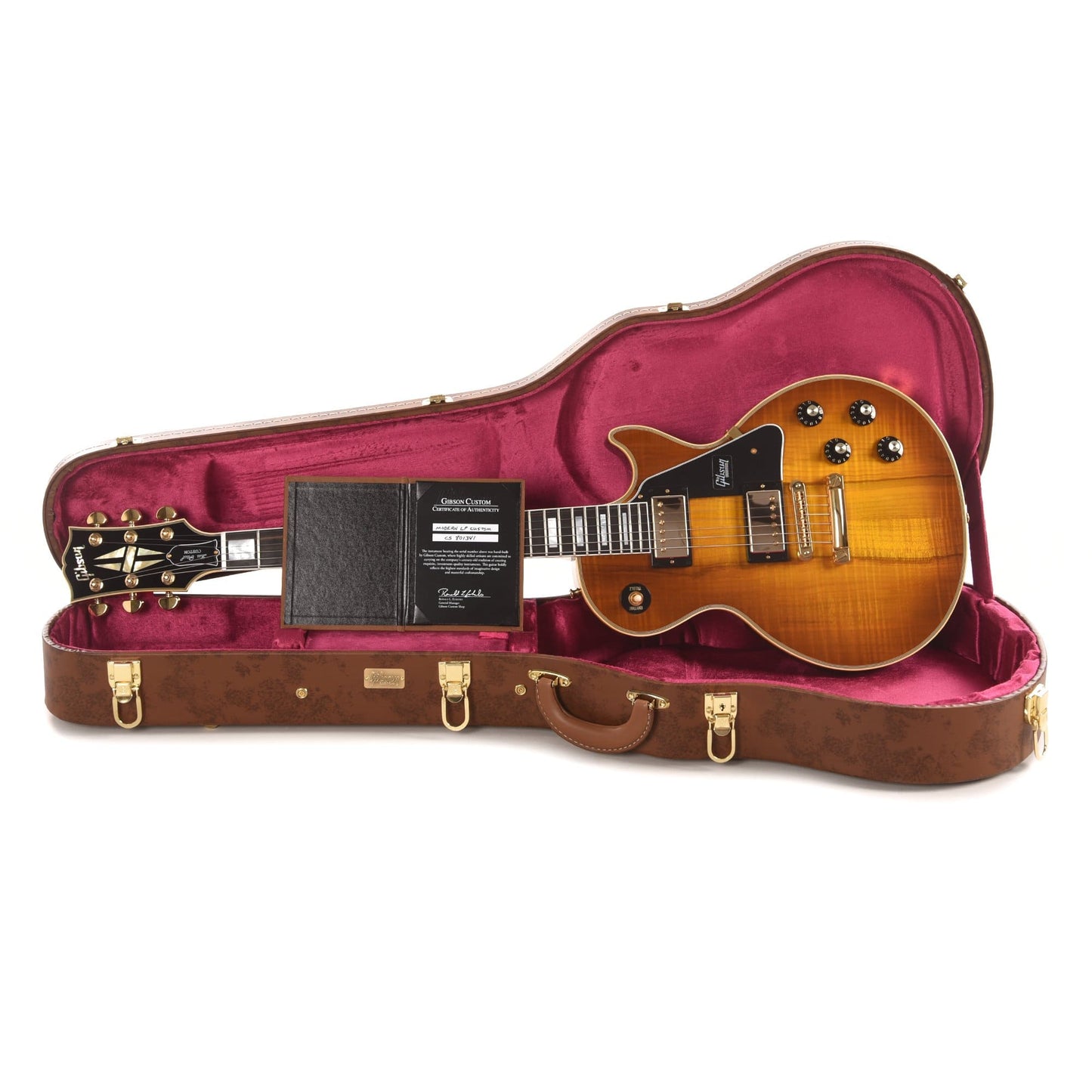 Gibson Custom Modern Les Paul Custom Heartwood Honeyburst Gloss Electric Guitars / Solid Body