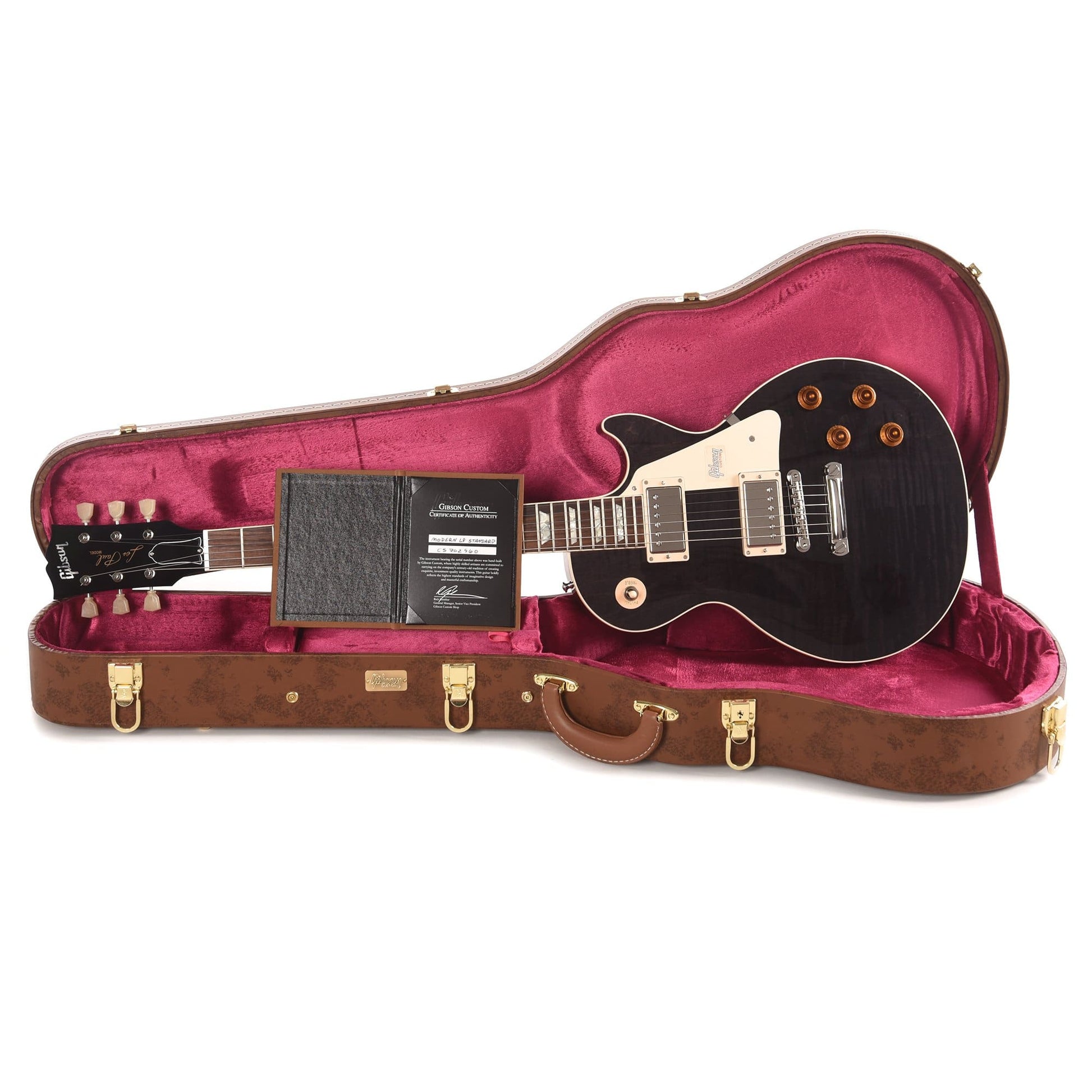 Gibson Custom Modern Les Paul Standard Trans Black Electric Guitars / Solid Body