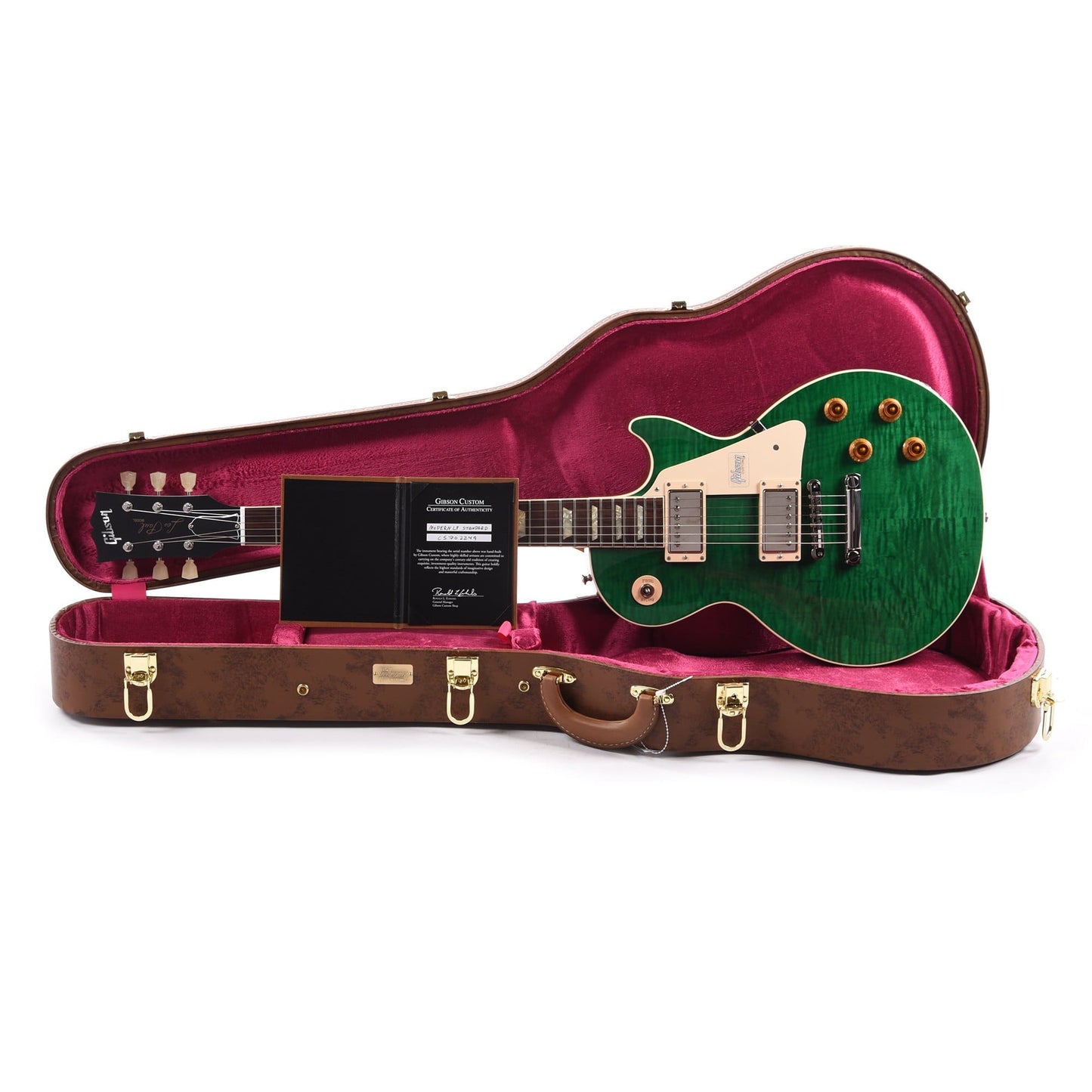 Gibson Custom Modern Les Paul Standard Trans Green Electric Guitars / Solid Body