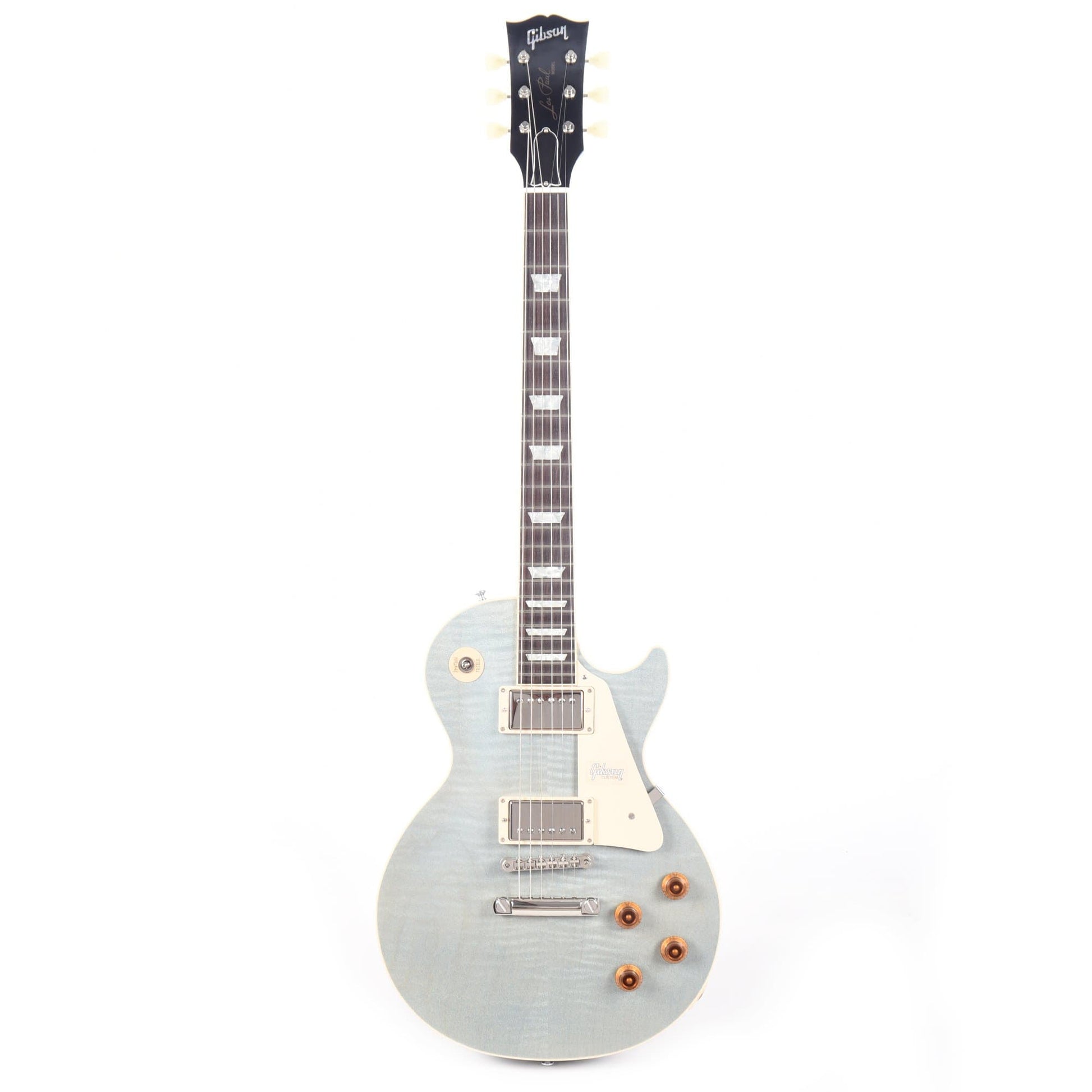 Gibson Custom Modern Les Paul Standard Trans Pelham Blue Electric Guitars / Solid Body
