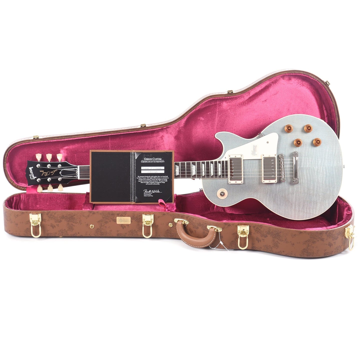 Gibson Custom Modern Les Paul Standard Trans Pelham Blue Electric Guitars / Solid Body