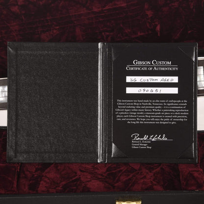 Gibson Custom SG Custom 3-Pickup Classic White Heavy Aged Electric Guitars / Solid Body