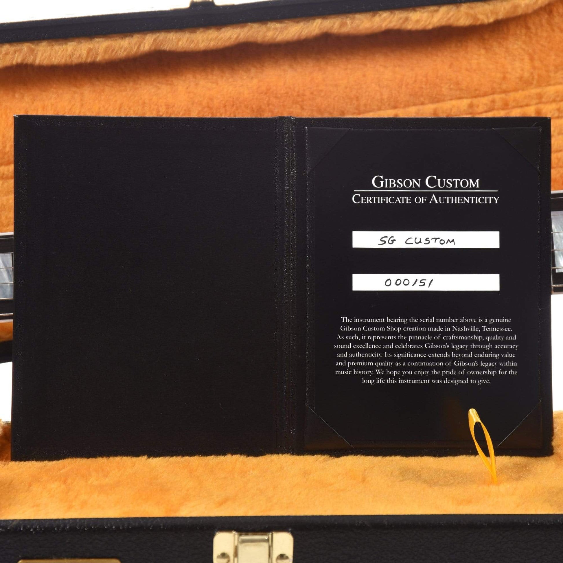 Gibson Custom SG Custom Ebony Gloss w/Ebony Fingerboard Electric Guitars / Solid Body