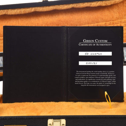 Gibson Custom SG Custom Ebony Gloss w/Ebony Fingerboard Electric Guitars / Solid Body