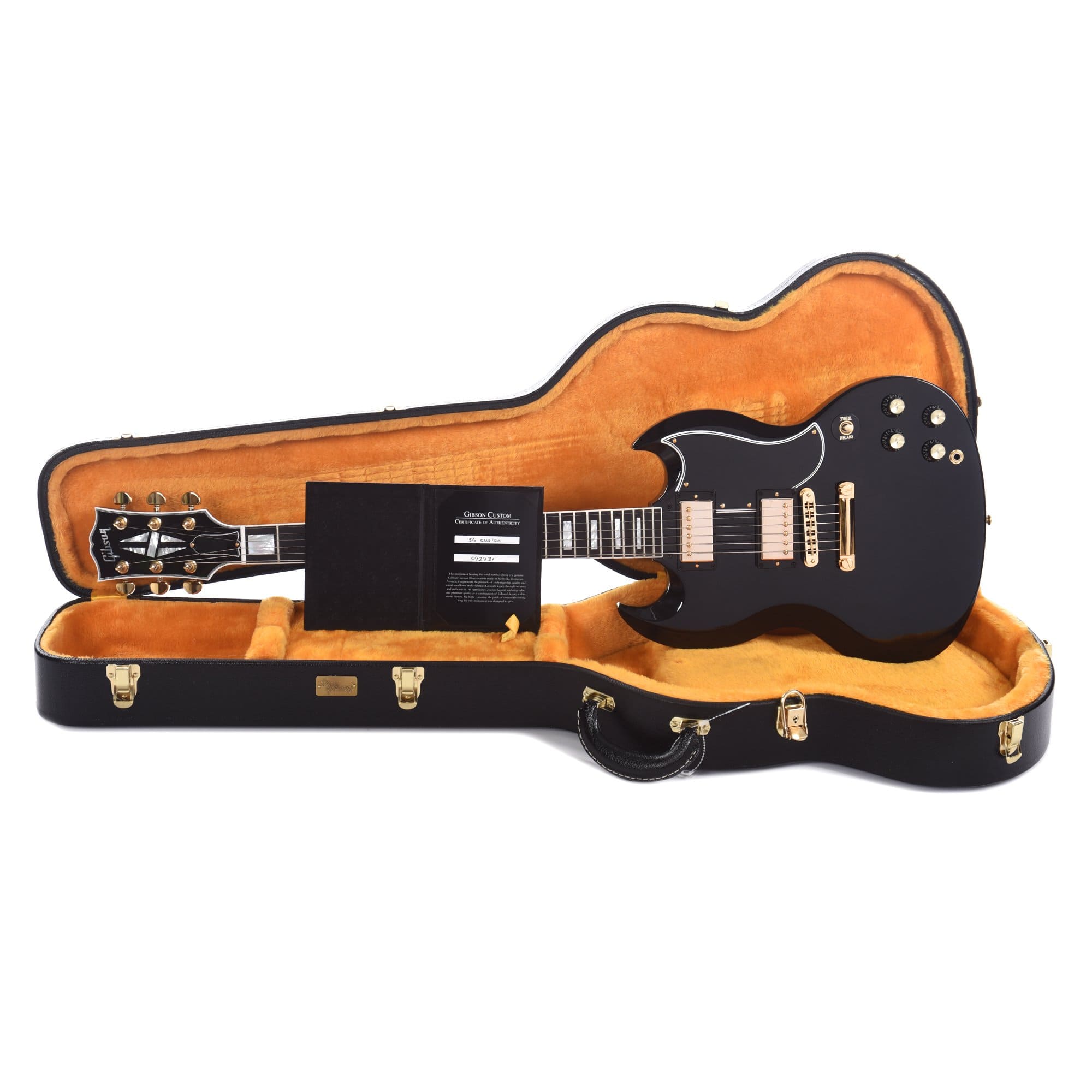 Gibson Custom SG Custom Ebony Gloss w/Ebony Fingerboard Electric Guitars / Solid Body