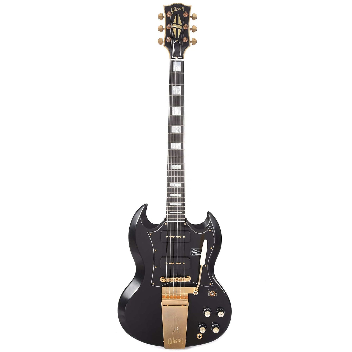 Gibson Custom SG Custom Lamp Black P90 VOS w/"Batwing" Pickguard Electric Guitars / Solid Body