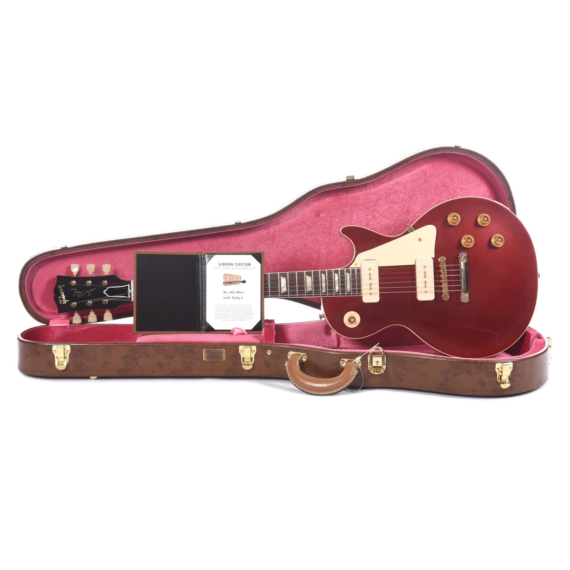Gibson Custom Shop 1956 Les Paul Standard "CME Spec" Antique Sparkling Burgundy VOS Electric Guitars / Solid Body