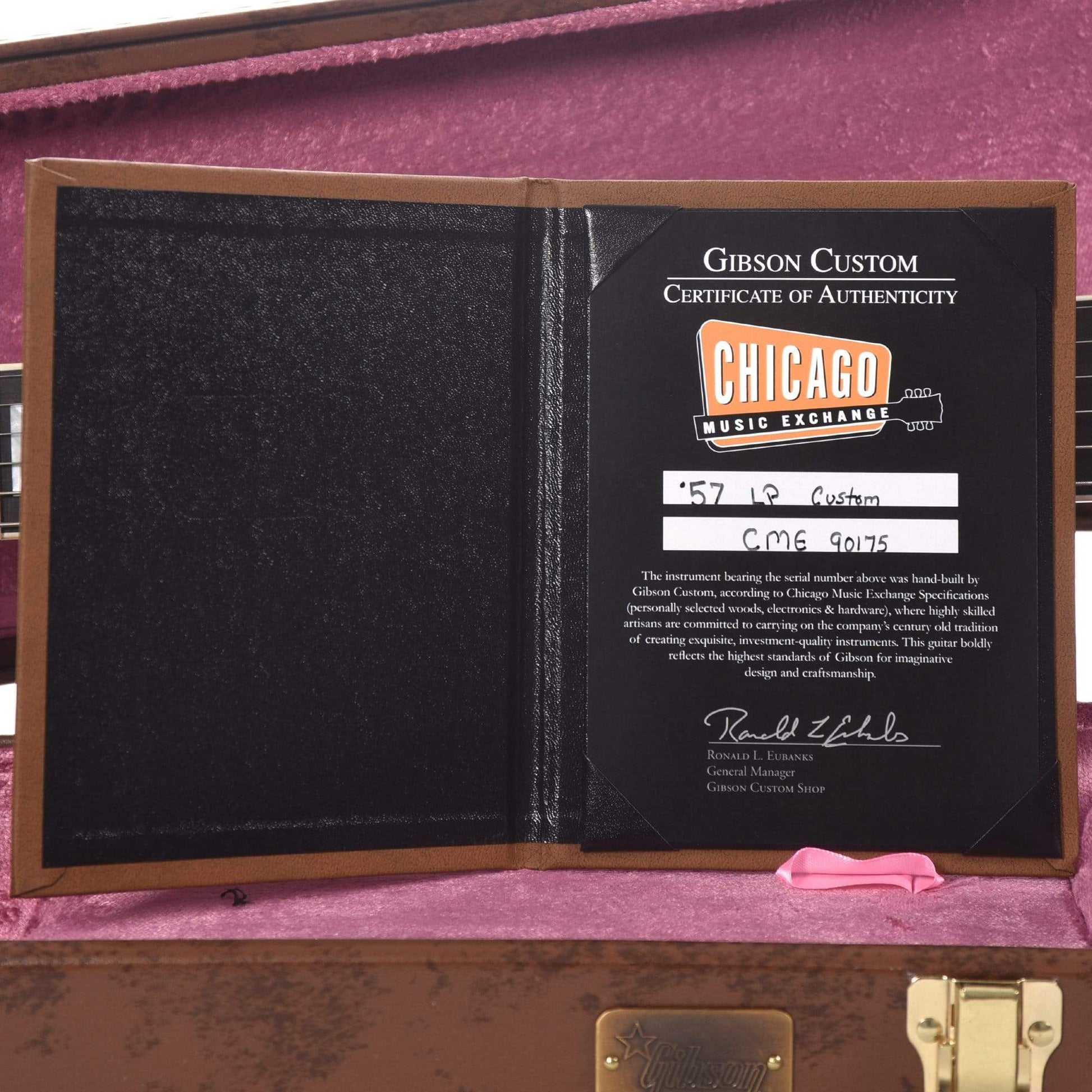 Gibson Custom Shop 1957 Les Paul Custom 3-Pickup Ebony VOS Electric Guitars / Solid Body