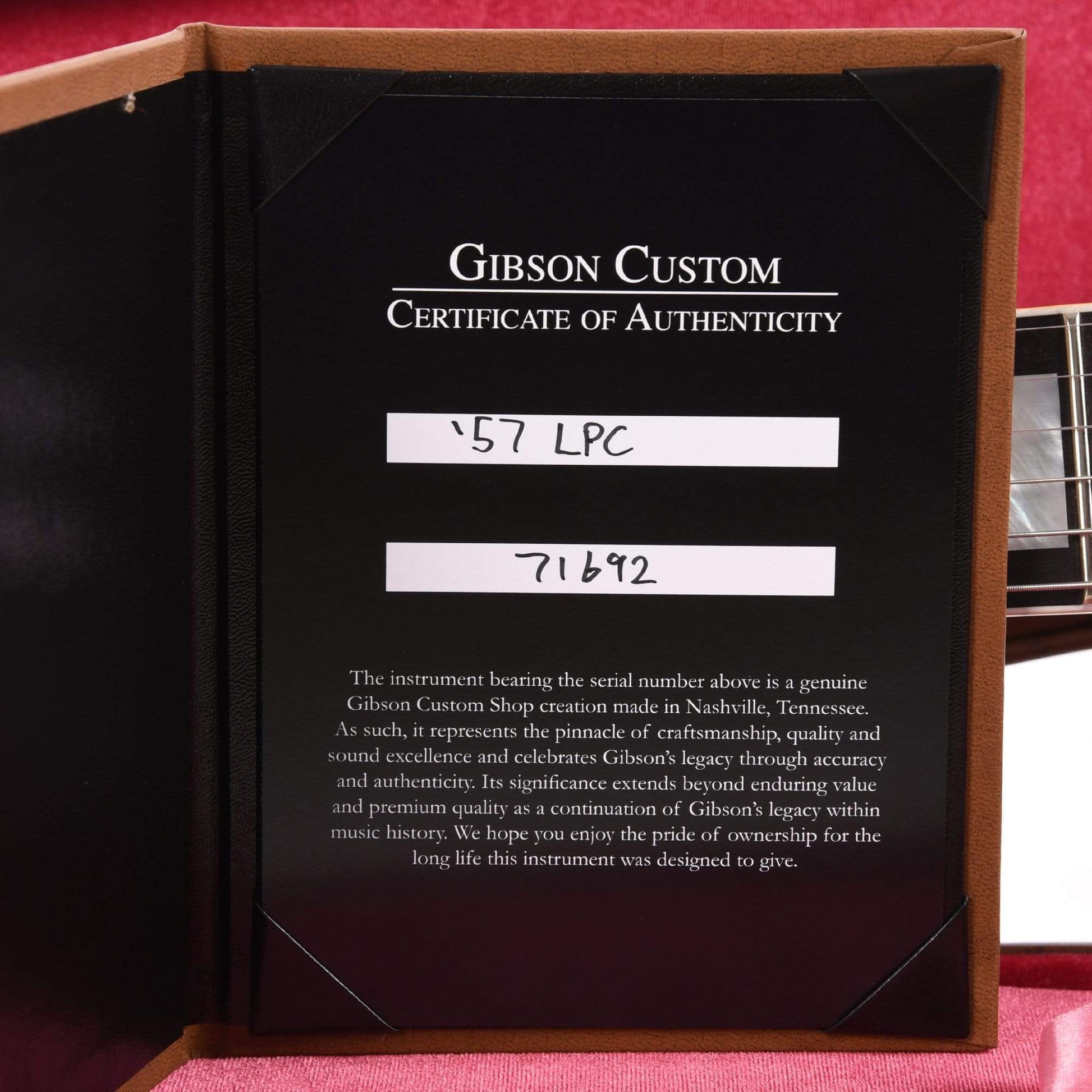 Gibson Custom Shop 1957 Les Paul Custom Reissue 3-Pickup Ebony VOS w/Bigsby Electric Guitars / Solid Body