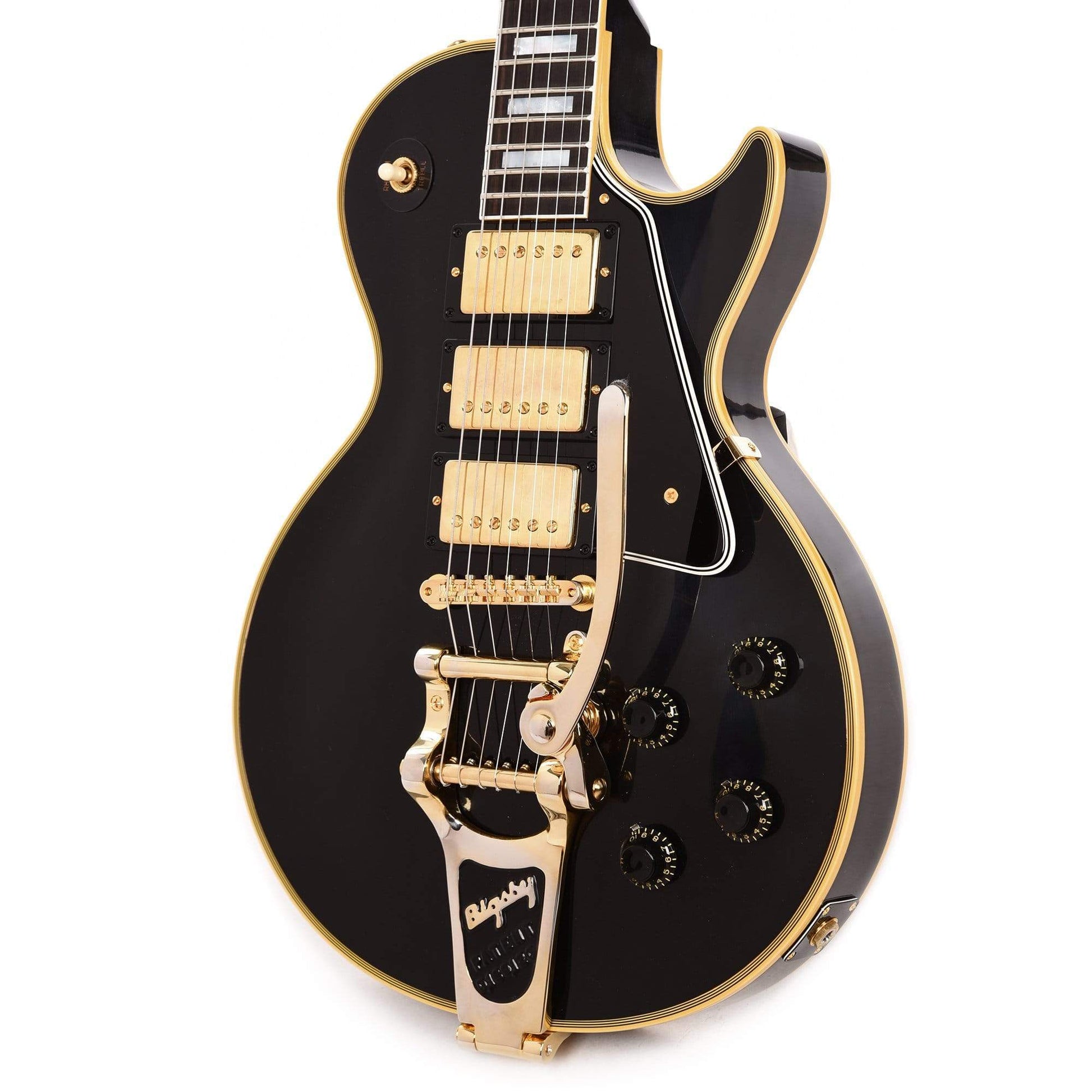 Gibson Custom Shop 1957 Les Paul Custom Reissue 3-Pickup Ebony VOS w/Bigsby Electric Guitars / Solid Body