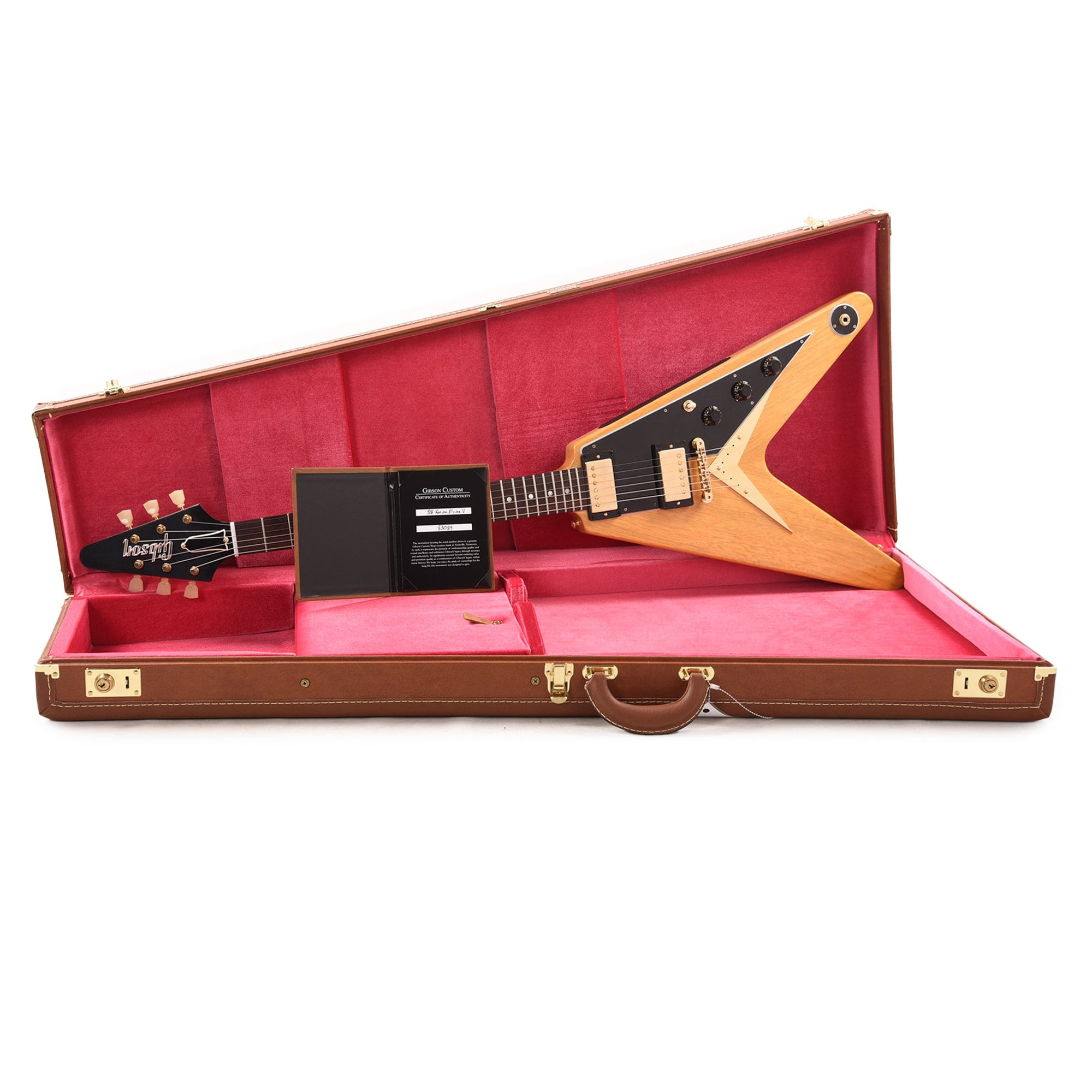 Gibson Custom Shop 1958 Korina Flying-V Reissue Natural w/Black Pickguard Electric Guitars / Solid Body