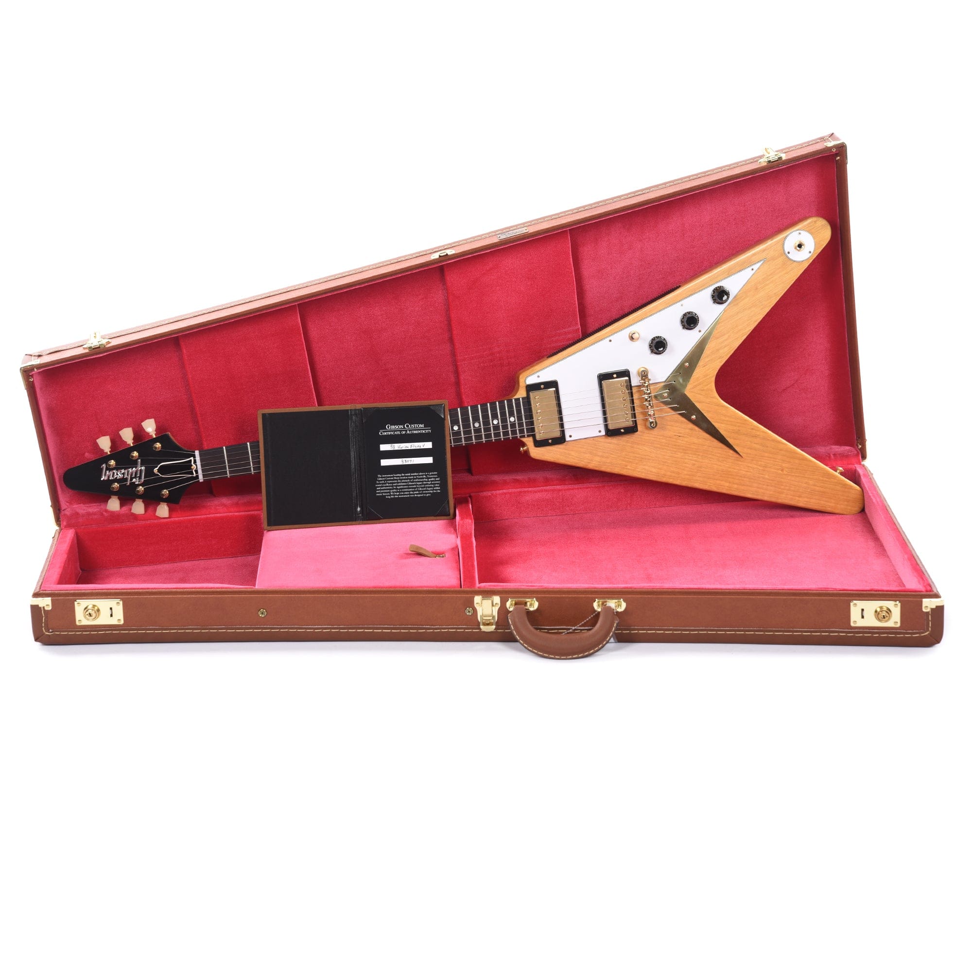Gibson Custom Shop 1958 Korina Flying V Reissue Natural w/White Pickguard Electric Guitars / Solid Body