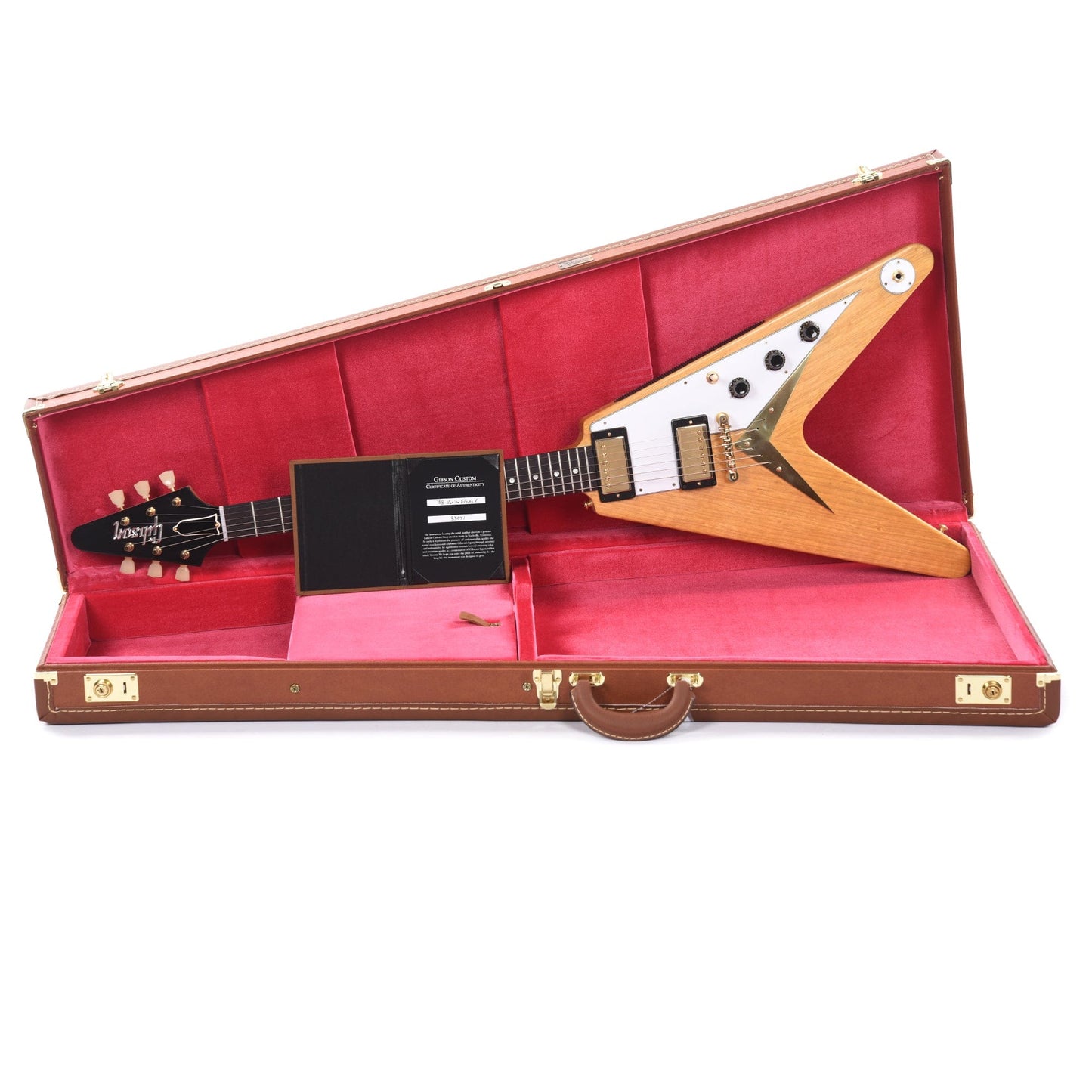 Gibson Custom Shop 1958 Korina Flying V Reissue Natural w/White Pickguard Electric Guitars / Solid Body