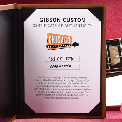 Gibson Custom Shop 1958 Les Paul Standard "CME Spec" Amber VOS w/59 Carmelita Neck Electric Guitars / Solid Body