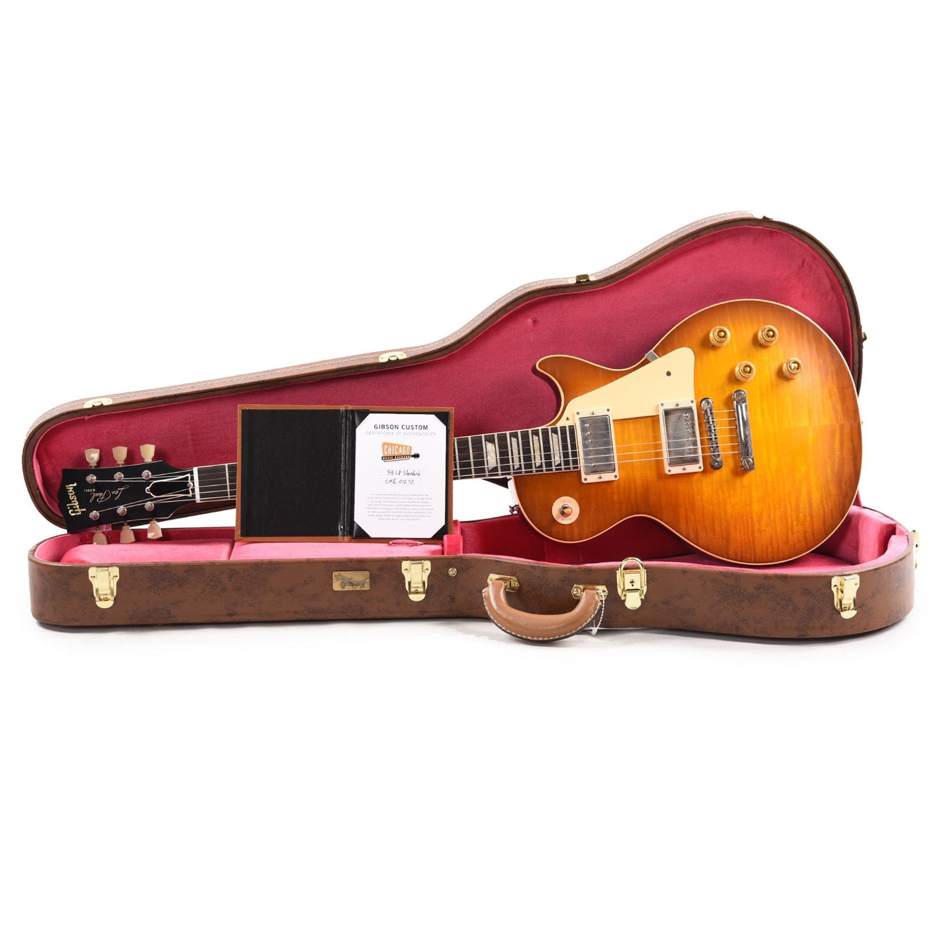 Gibson Custom Shop 1958 Les Paul Standard "CME Spec" Amber VOS w/59 Carmelita Neck Electric Guitars / Solid Body