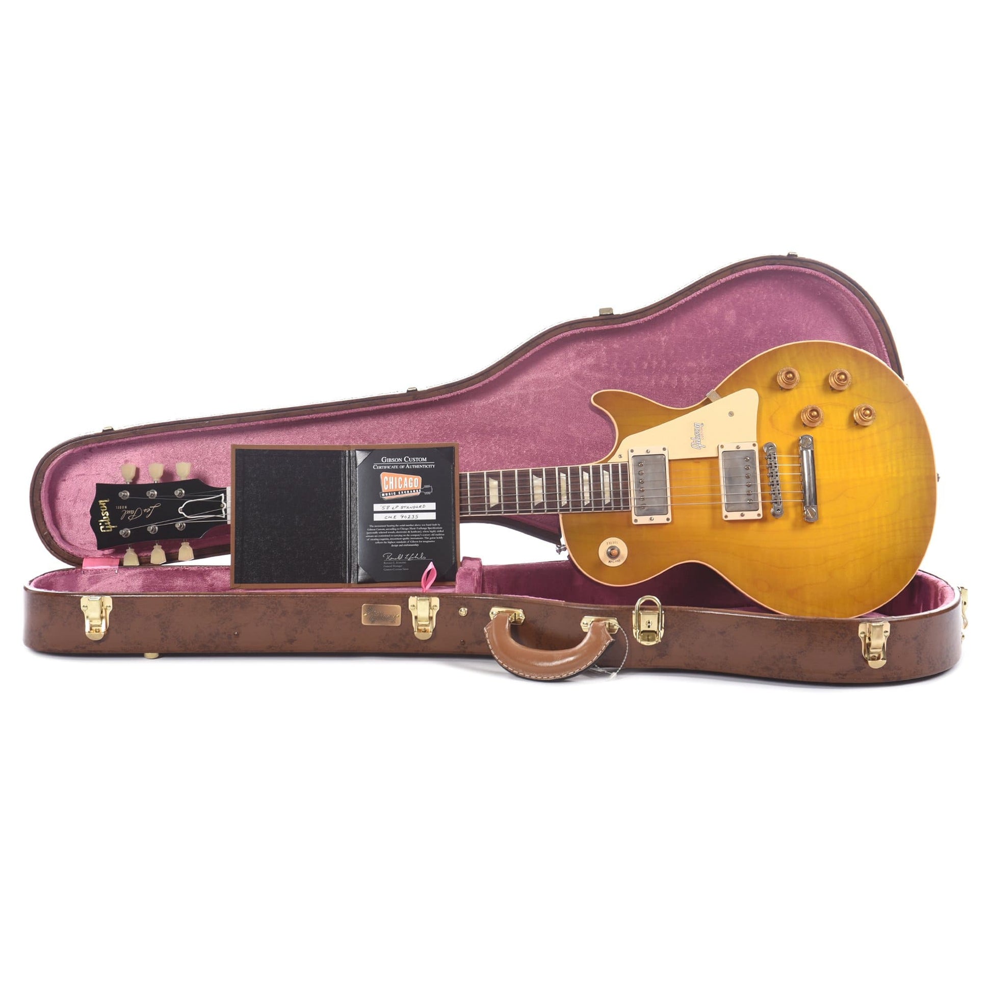 Gibson Custom Shop 1958 Les Paul Standard "CME Spec" Green Lemon VOS w/60 V2 Neck Profile Electric Guitars / Solid Body