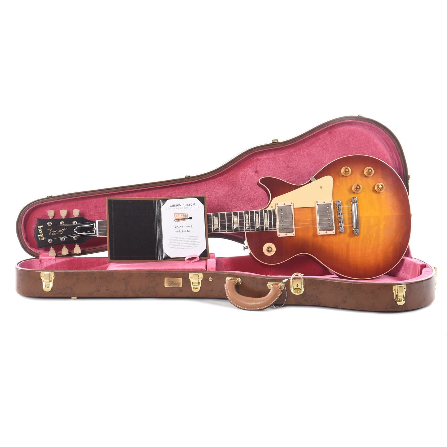 Gibson Custom Shop 1958 Les Paul Standard "CME Spec" Plain Top Cherry Tea Burst VOS w/59 Carmelita Neck Electric Guitars / Solid Body