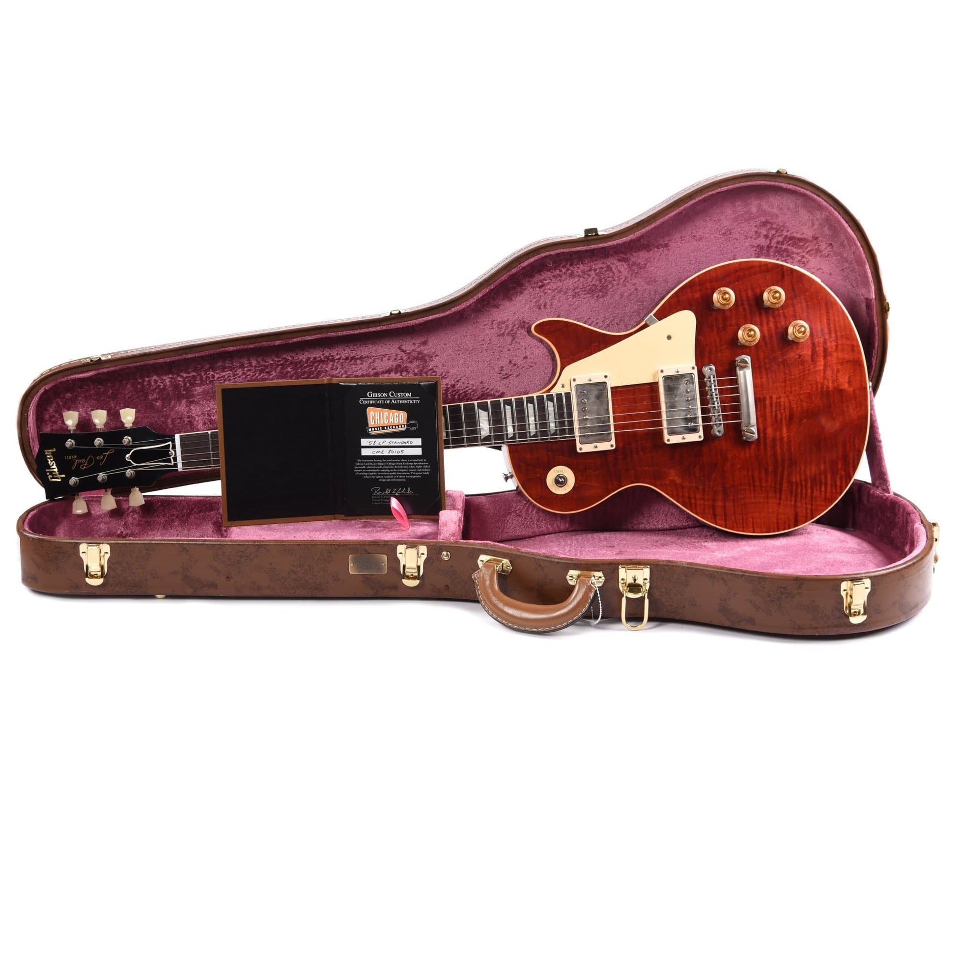 Gibson Custom Shop 1958 Les Paul Standard "CME Spec" Viking Red VOS Electric Guitars / Solid Body