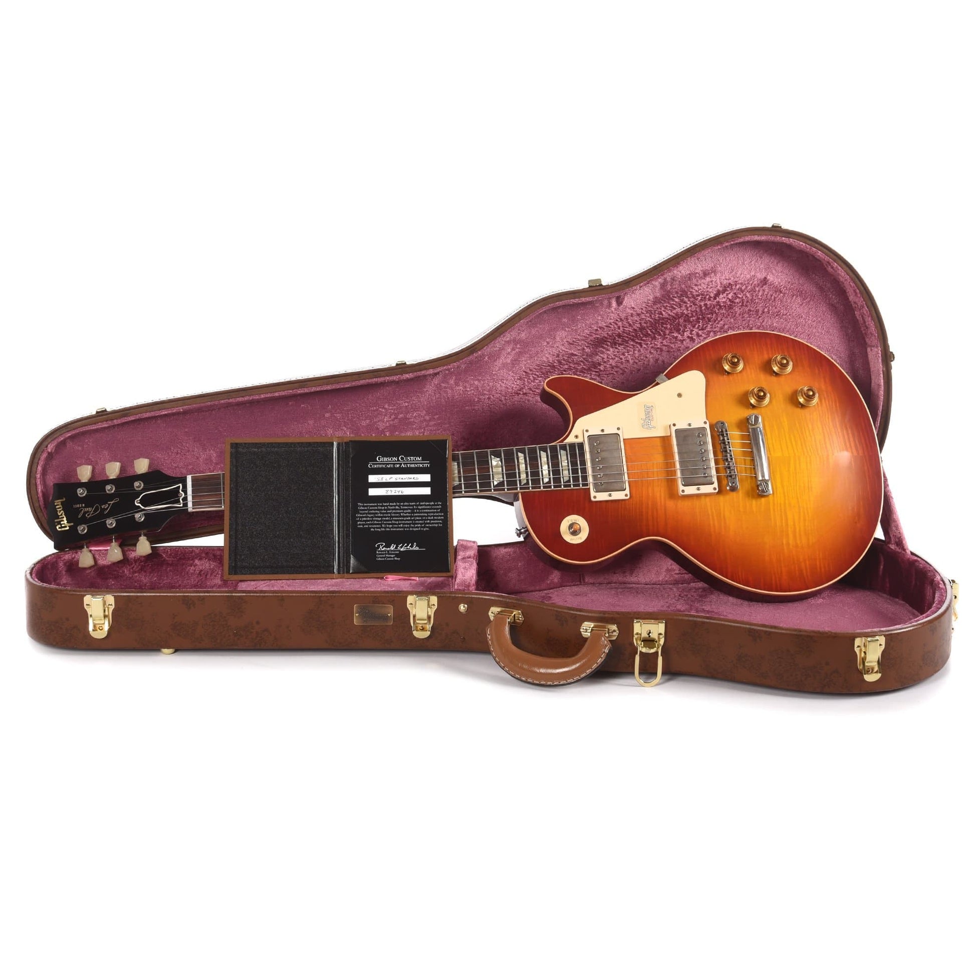 Gibson Custom Shop 1958 Les Paul Standard Reissue Washed Cherry Sunburst VOS Electric Guitars / Solid Body