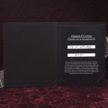 Gibson Custom Shop 1958 Mahogany Explorer Reissue Walnut VOS Electric Guitars / Solid Body