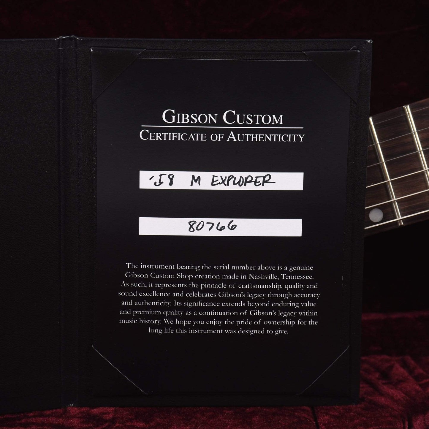 Gibson Custom Shop 1958 Mahogany Explorer Reissue Walnut VOS Electric Guitars / Solid Body