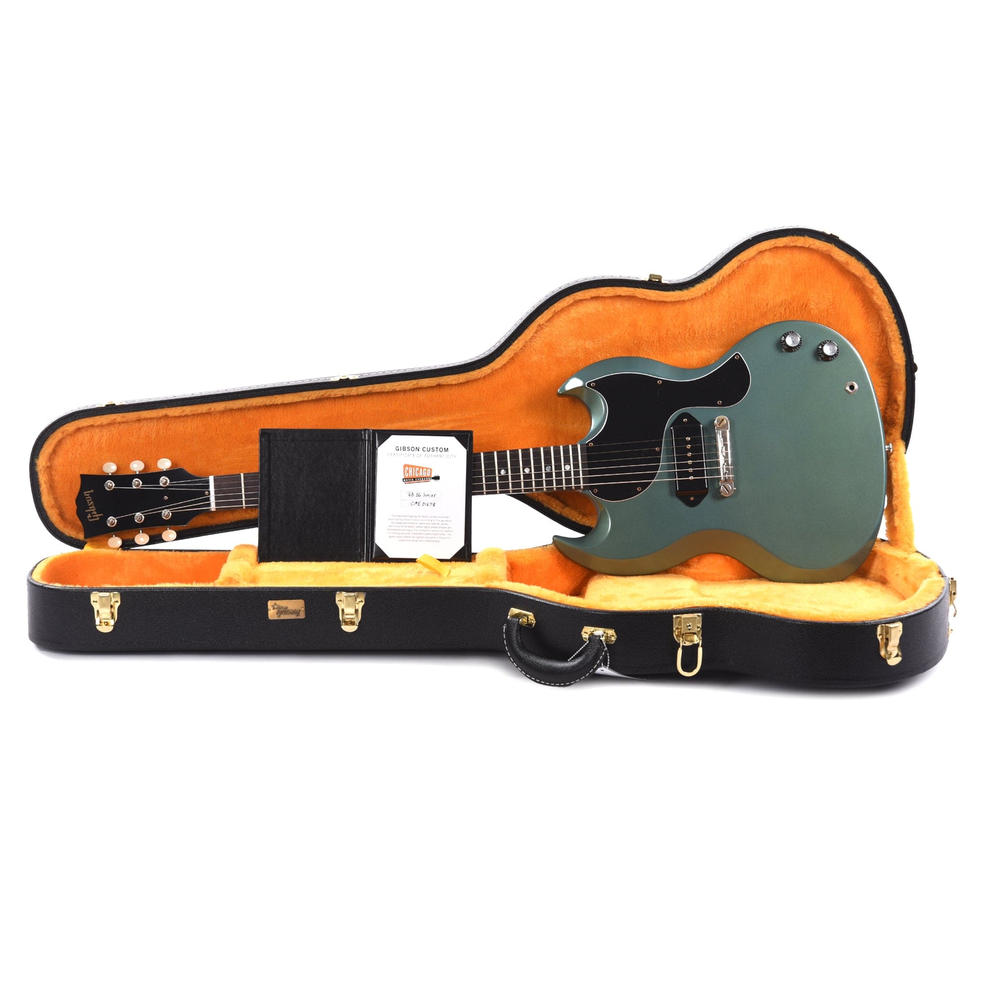 Gibson Custom Shop 1963 SG Junior Reissue Heavy Antique Pelham Blue VOS Electric Guitars / Solid Body
