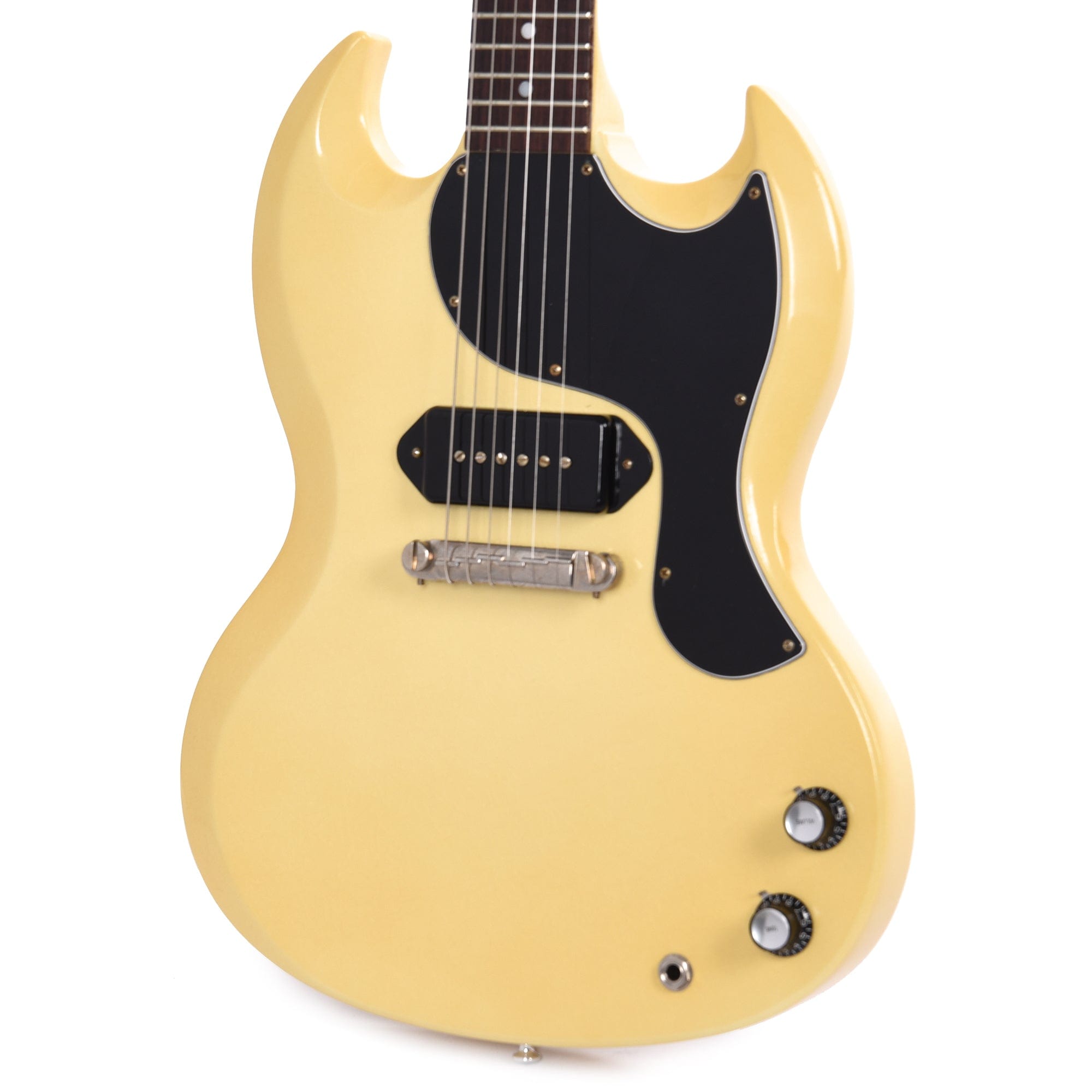 Gibson Custom Shop 1963 SG Junior Reissue Heavy Antique Polaris White Murphy Lab Ultra Light Aged Electric Guitars / Solid Body