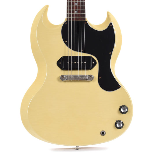 Gibson Custom Shop 1963 SG Junior Reissue Heavy Antique Polaris White Murphy Lab Ultra Light Aged Electric Guitars / Solid Body