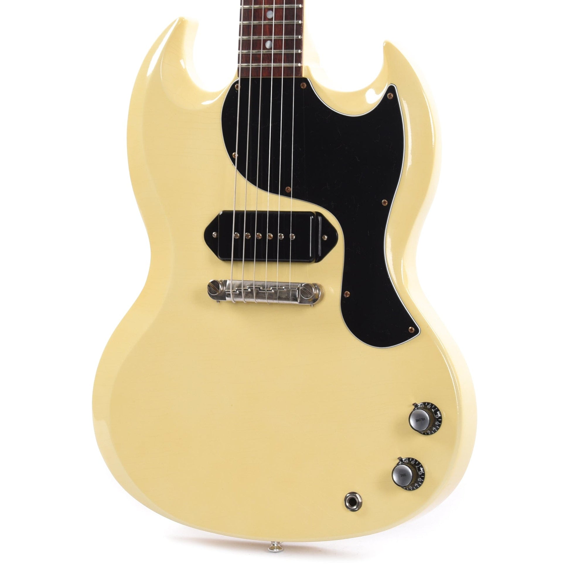 Gibson Custom Shop 1963 SG Junior Reissue Heavy Antique Polaris White Murphy Lab Ultra Light Aged Electric Guitars / Solid Body