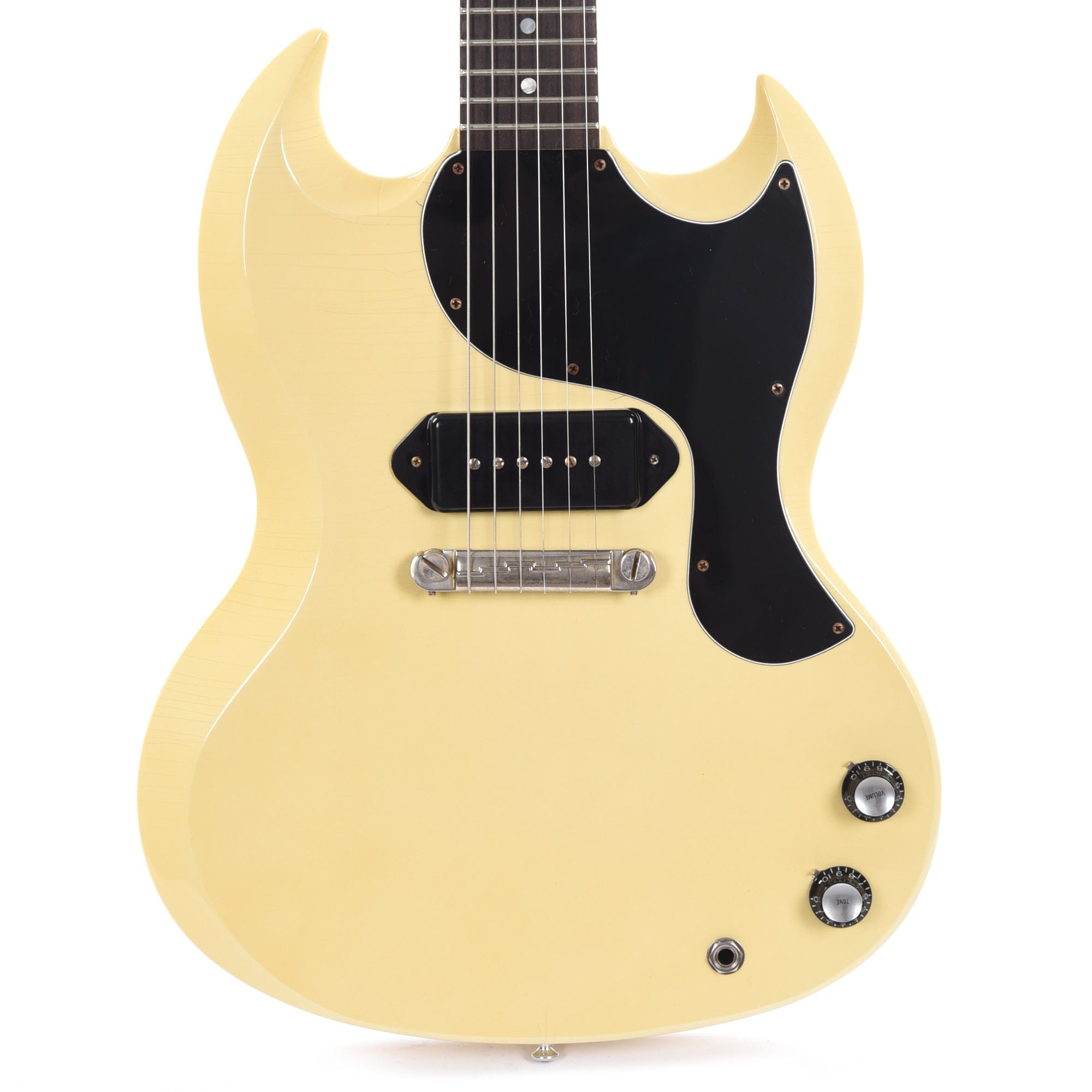 Gibson Custom Shop 1963 SG Junior Reissue Heavy Antique Polaris White Murphy Lab Ultra Light Aged Electric Guitars / Solid Body