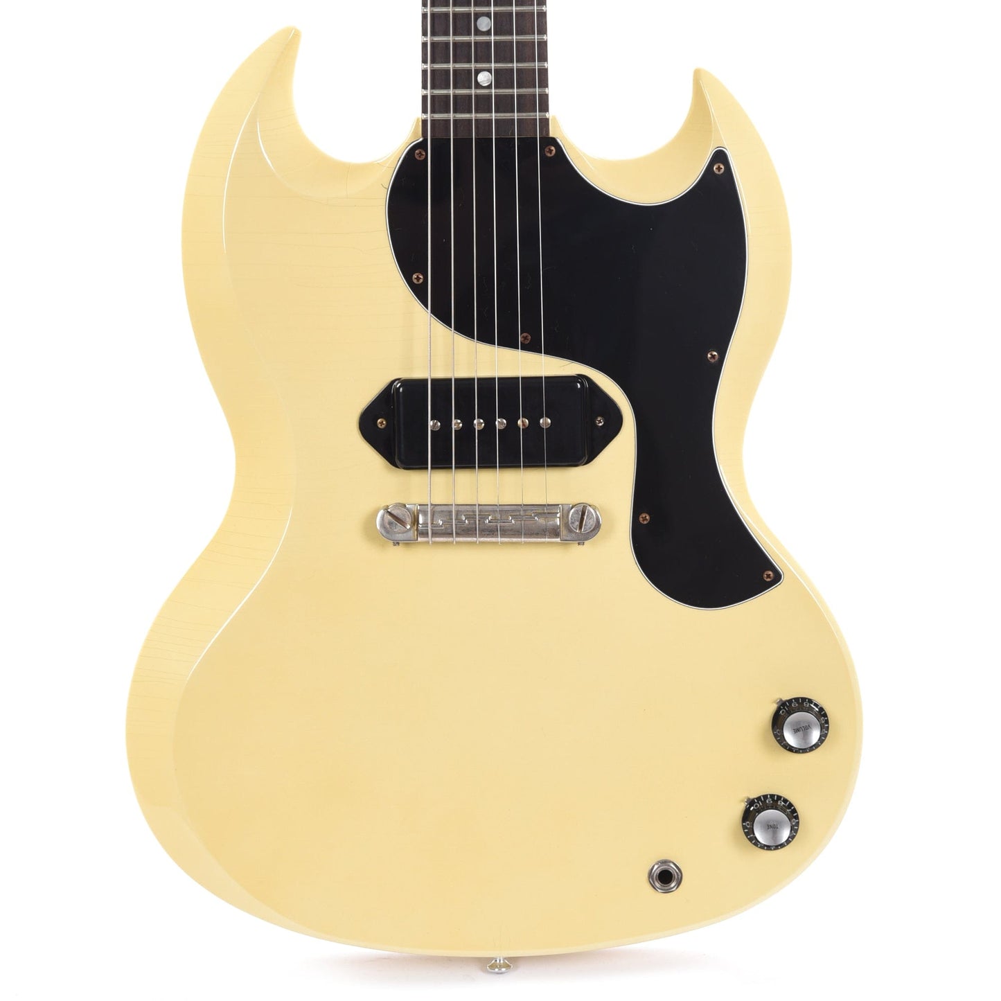 Gibson Custom Shop 1963 SG Junior Reissue Heavy Antique Polaris White Murphy Lab Ultra Light Aged Electric Guitars / Solid Body