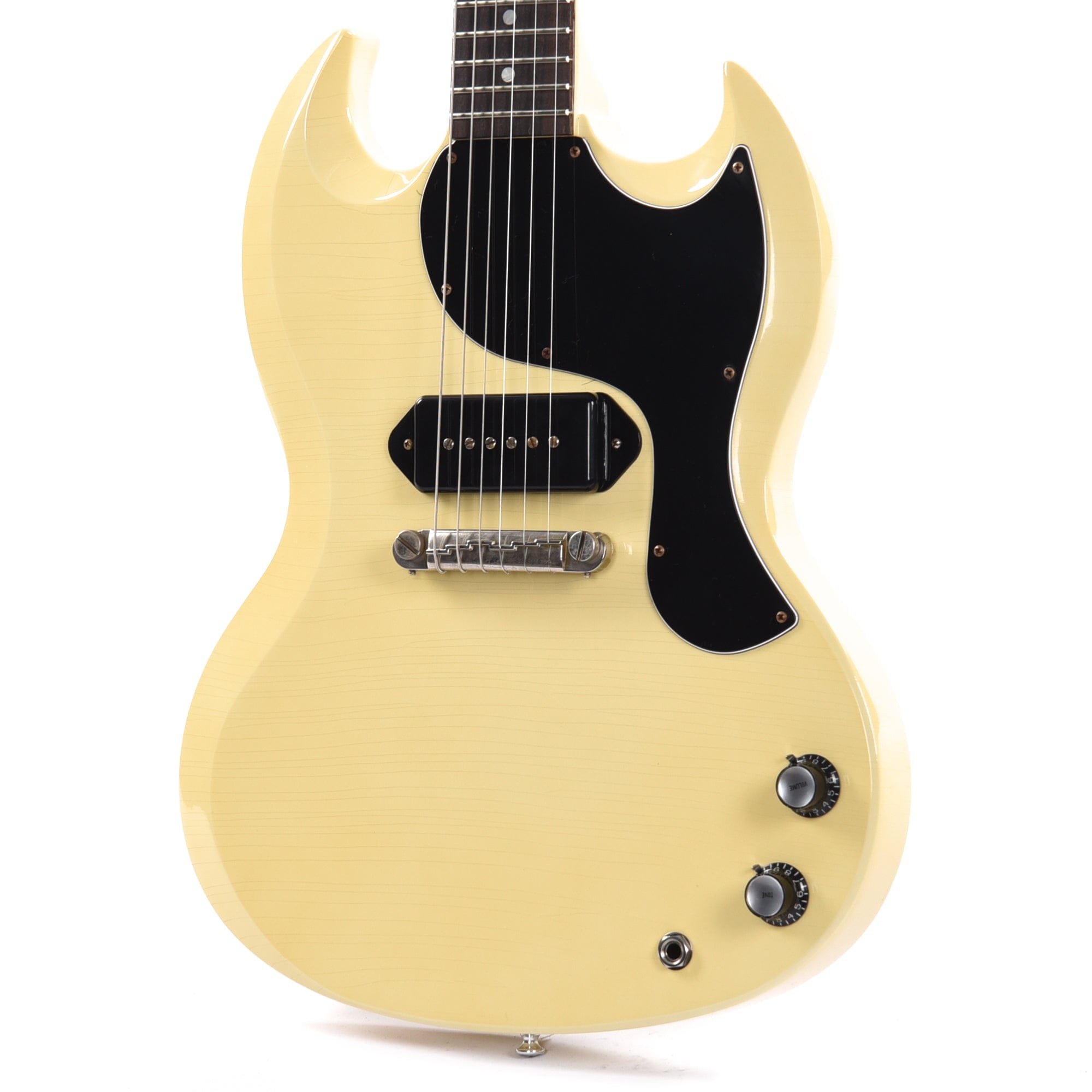 Gibson Custom Shop 1963 SG Junior Reissue Heavy Antique Polaris White Murphy Lab Ultra Light Aged Electric Guitars / Solid Body