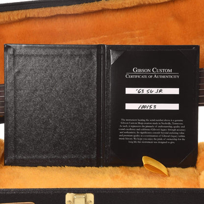 Gibson Custom Shop 1963 SG Junior Reissue Lightning Bar Cherry Red VOS Electric Guitars / Solid Body