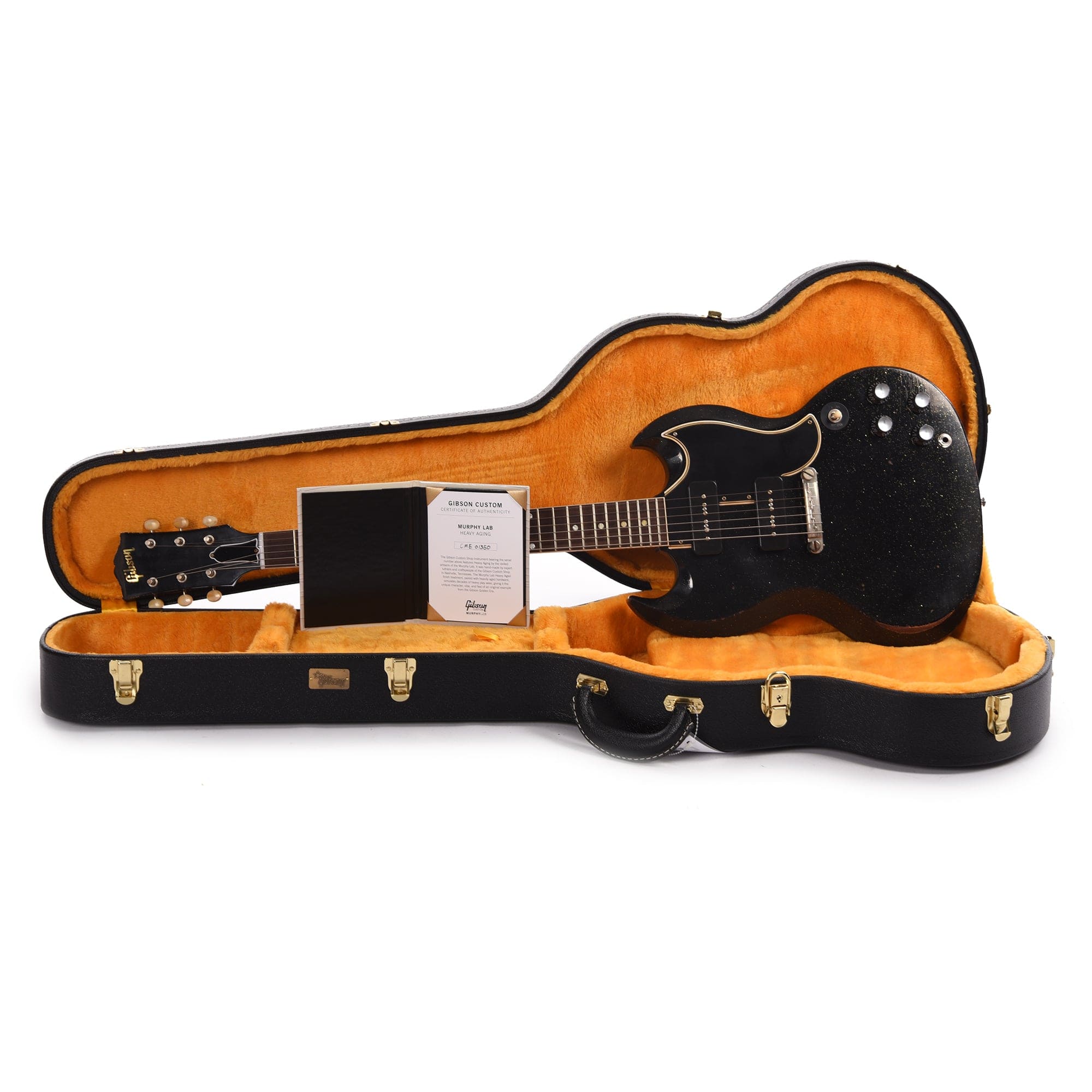 Gibson Custom Shop 1963 SG Special Reissue Antique Black Sparkle Murphy Lab Heavy Aged Electric Guitars / Solid Body