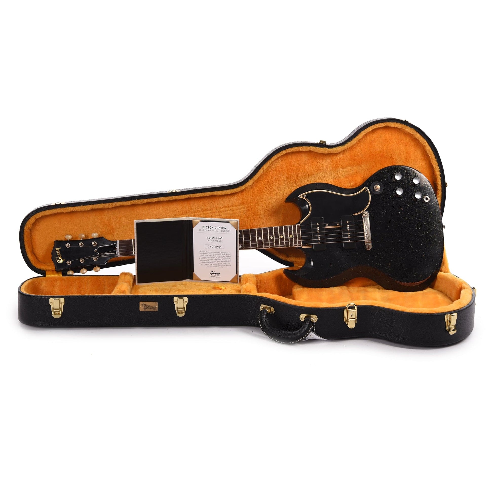 Gibson Custom Shop 1963 SG Special Reissue Antique Black Sparkle Murphy Lab Heavy Aged Electric Guitars / Solid Body