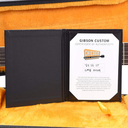 Gibson Custom Shop 1964 SG Standard Reissue "CME Spec" Heavy Antique Ebony VOS w/Maestro Vibrola Electric Guitars / Solid Body