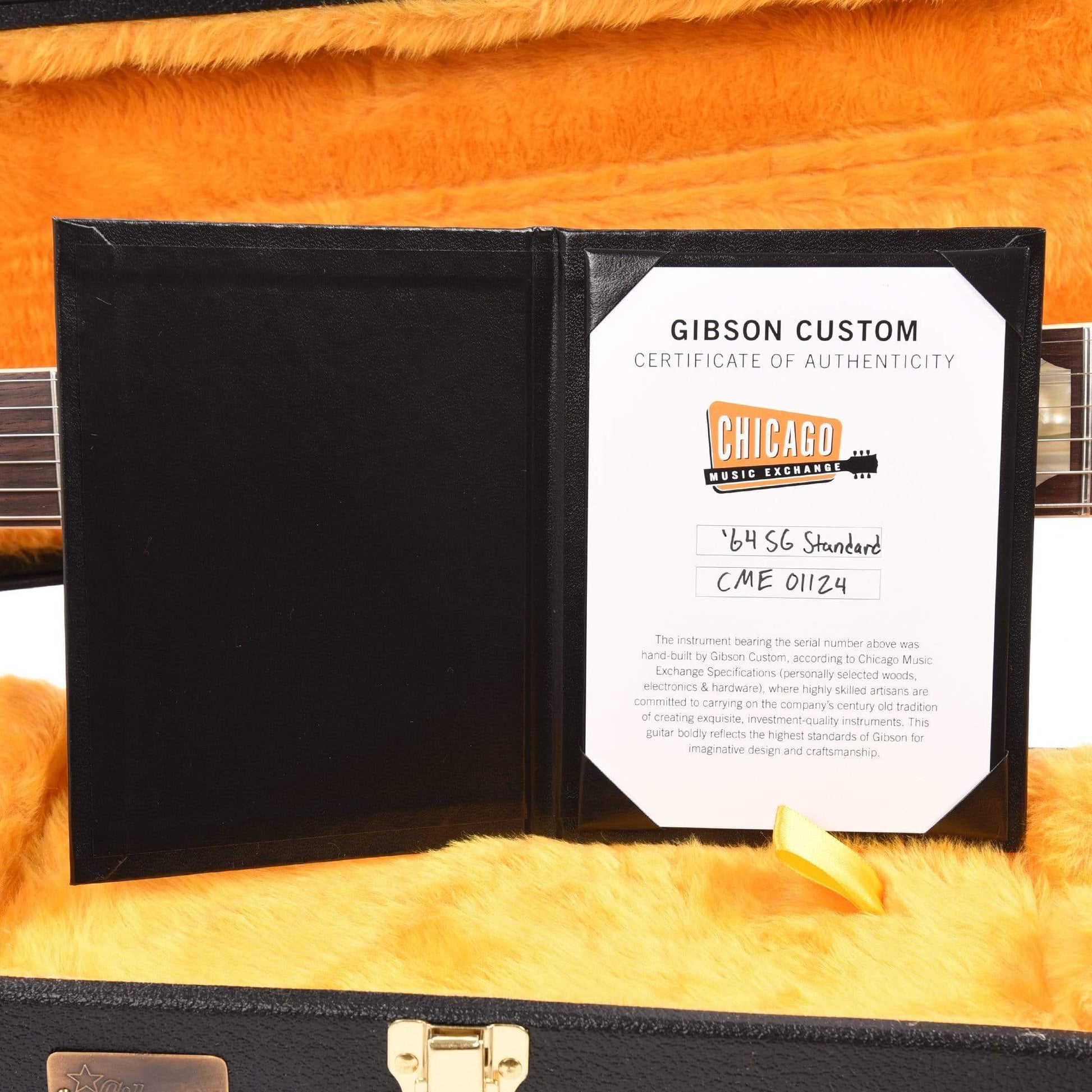 Gibson Custom Shop 1964 SG Standard Reissue "CME Spec" Heavy Antique Polaris White VOS w/Maestro Vibrola Electric Guitars / Solid Body