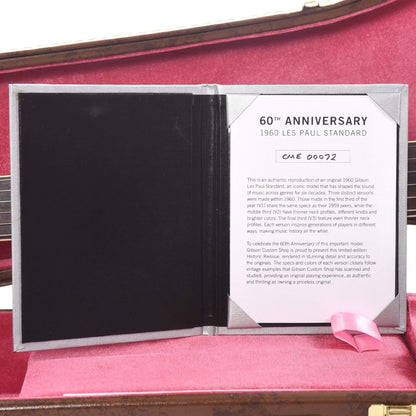 Gibson Custom Shop 60th Anniversary 1960 Les Paul Standard "CME Spec" Tomato Soup Burst VOS w/60 V3 Neck Electric Guitars / Solid Body