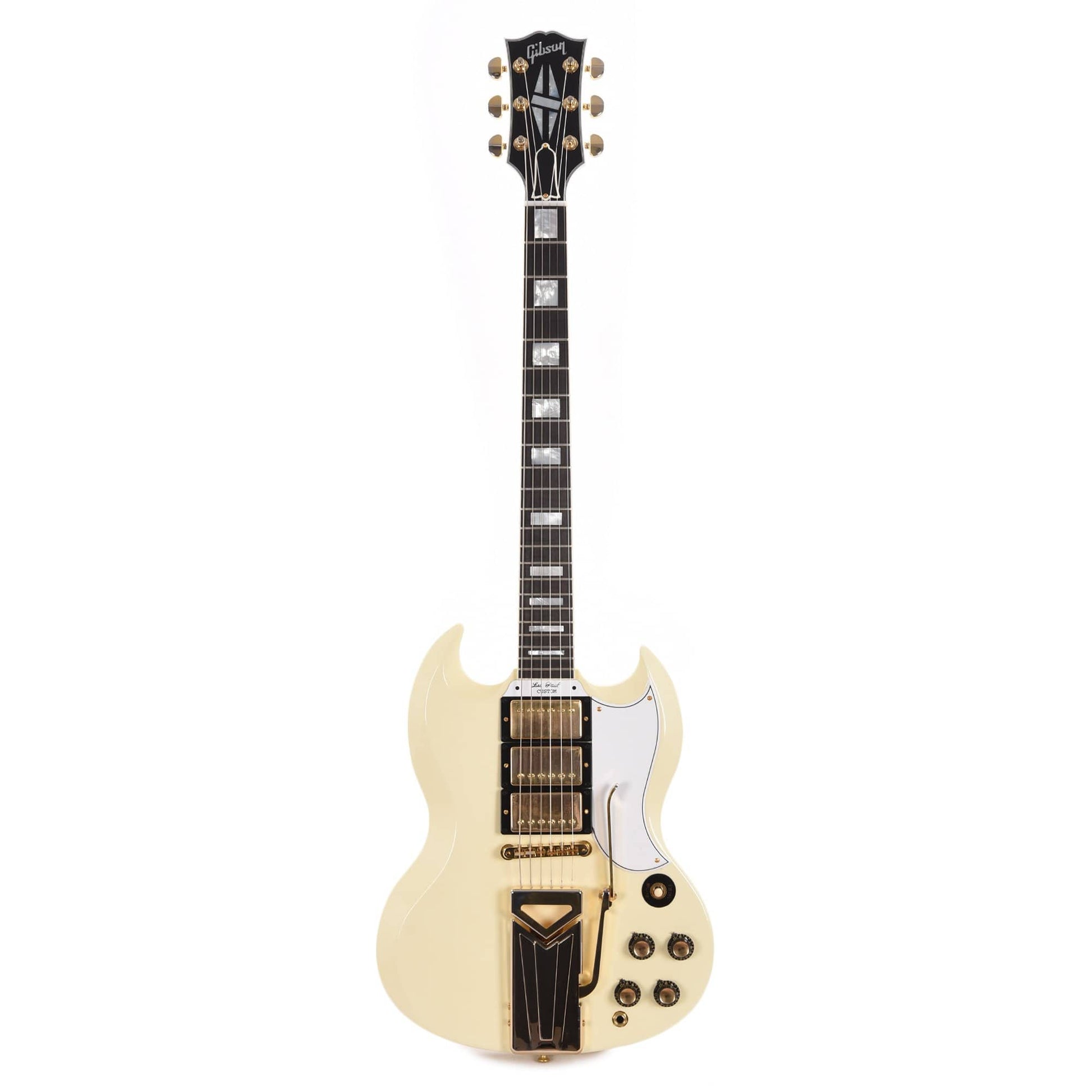 Gibson Custom Shop 60th Anniversary 1961 SG Les Paul Custom Classic White VOS w/Sideway Vibrola Electric Guitars / Solid Body