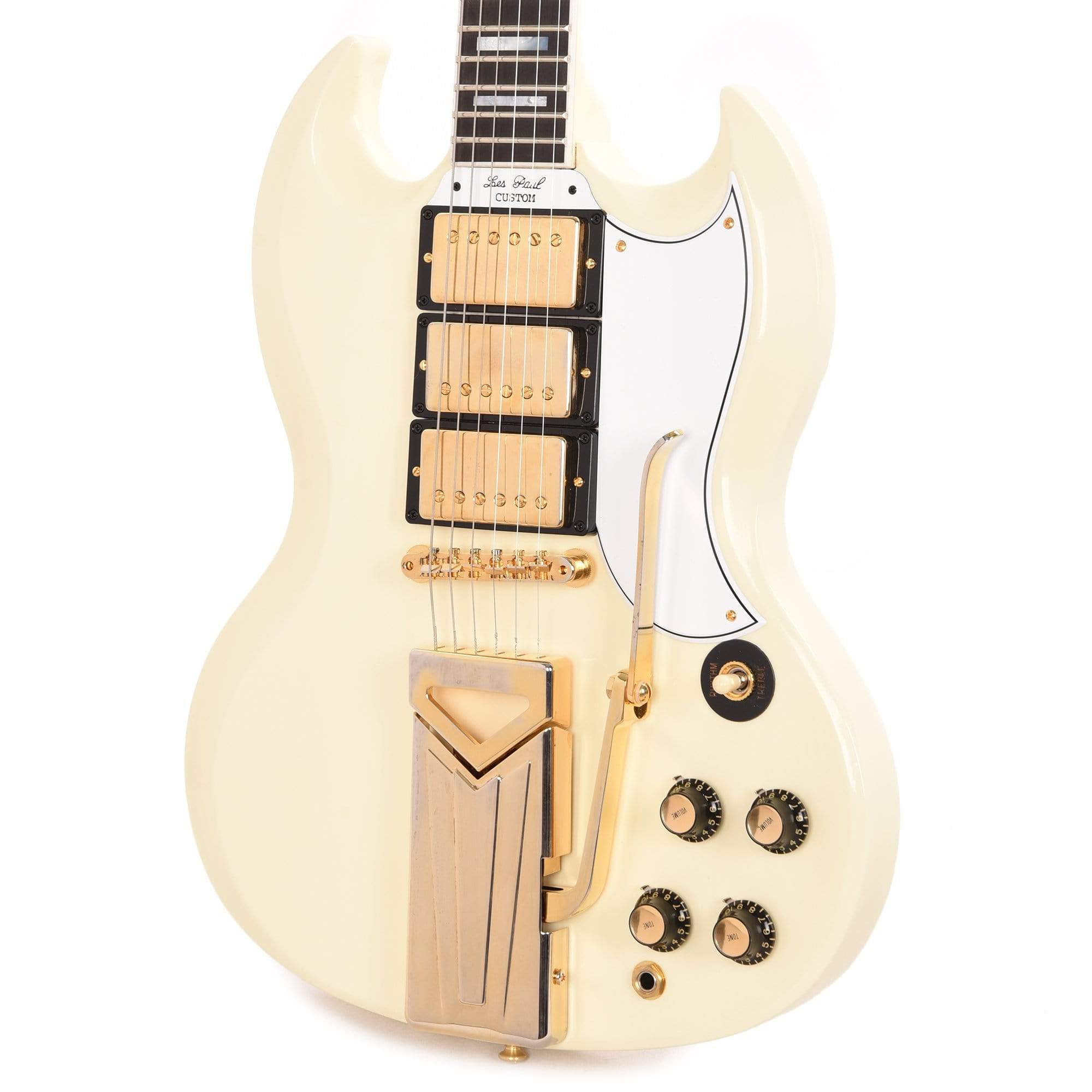 Gibson Custom Shop 60th Anniversary 1961 SG Les Paul Custom Classic White VOS w/Sideway Vibrola Electric Guitars / Solid Body