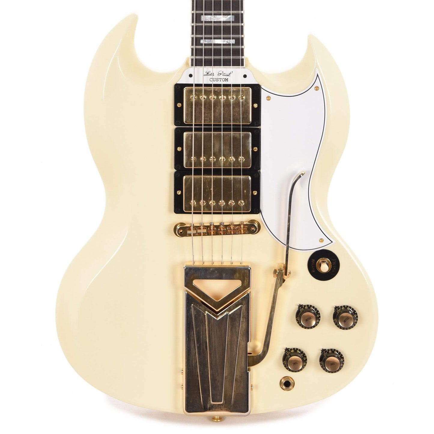 Gibson Custom Shop 60th Anniversary 1961 SG Les Paul Custom Classic White VOS w/Sideway Vibrola Electric Guitars / Solid Body