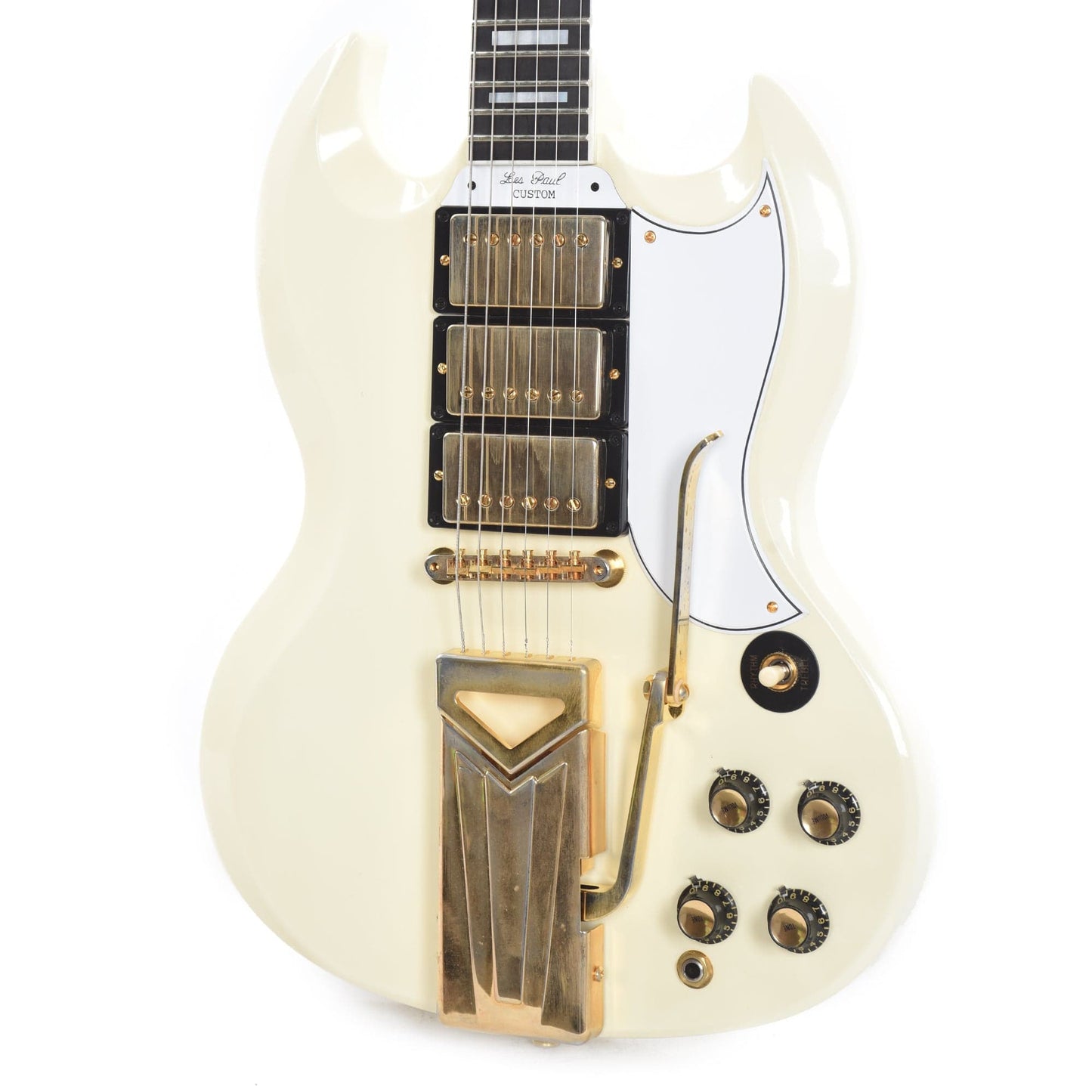 Gibson Custom Shop 60th Anniversary 1961 SG Les Paul Custom Classic White VOS w/Sideway Vibrola Electric Guitars / Solid Body