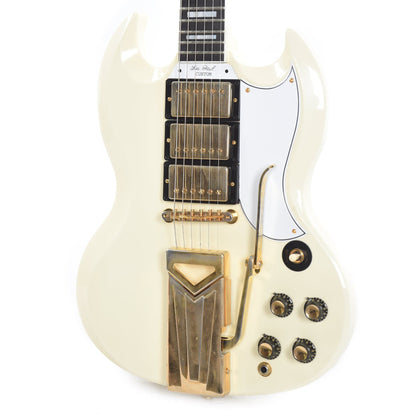 Gibson Custom Shop 60th Anniversary 1961 SG Les Paul Custom Classic White VOS w/Sideway Vibrola Electric Guitars / Solid Body