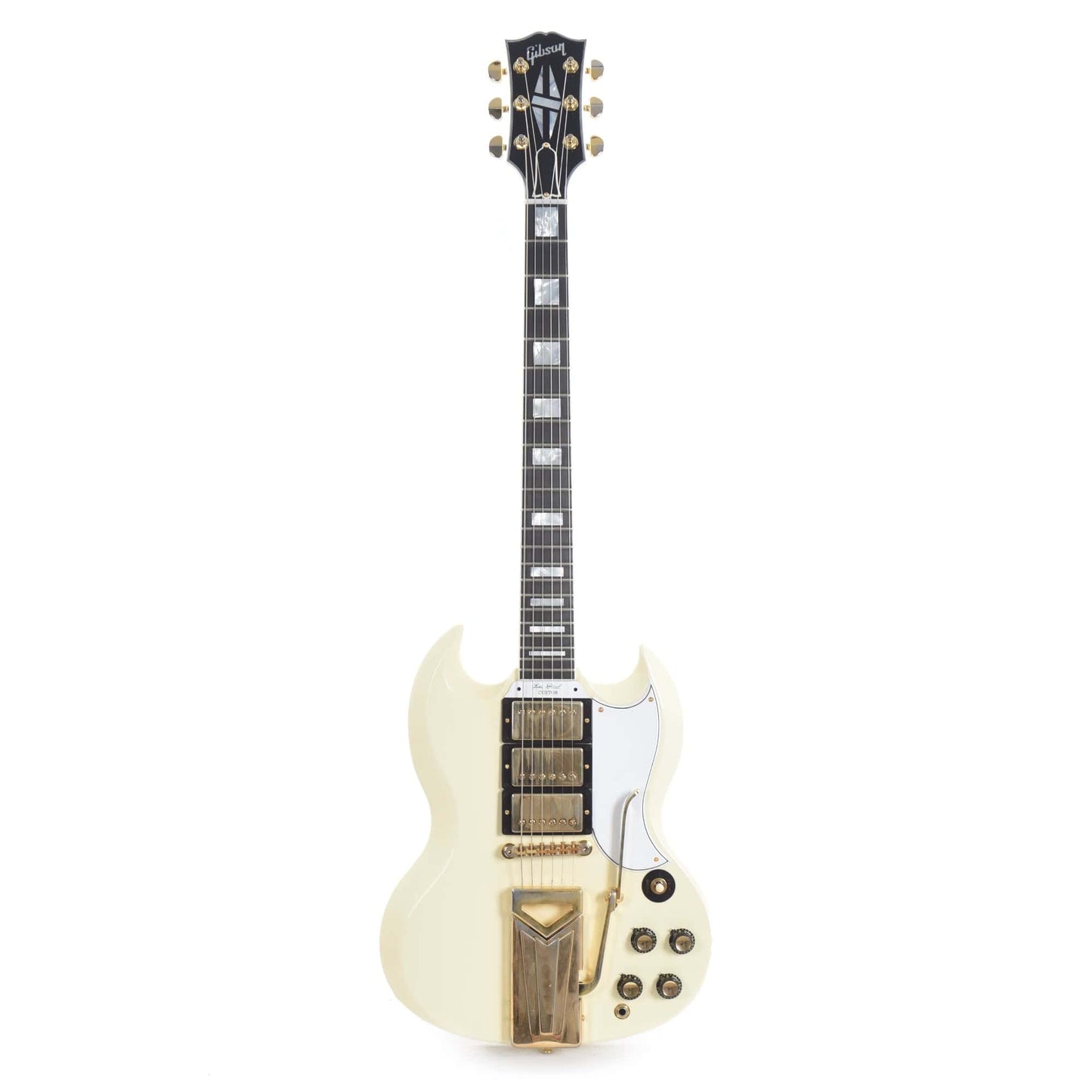 Gibson Custom Shop 60th Anniversary 1961 SG Les Paul Custom Classic White VOS w/Sideway Vibrola Electric Guitars / Solid Body