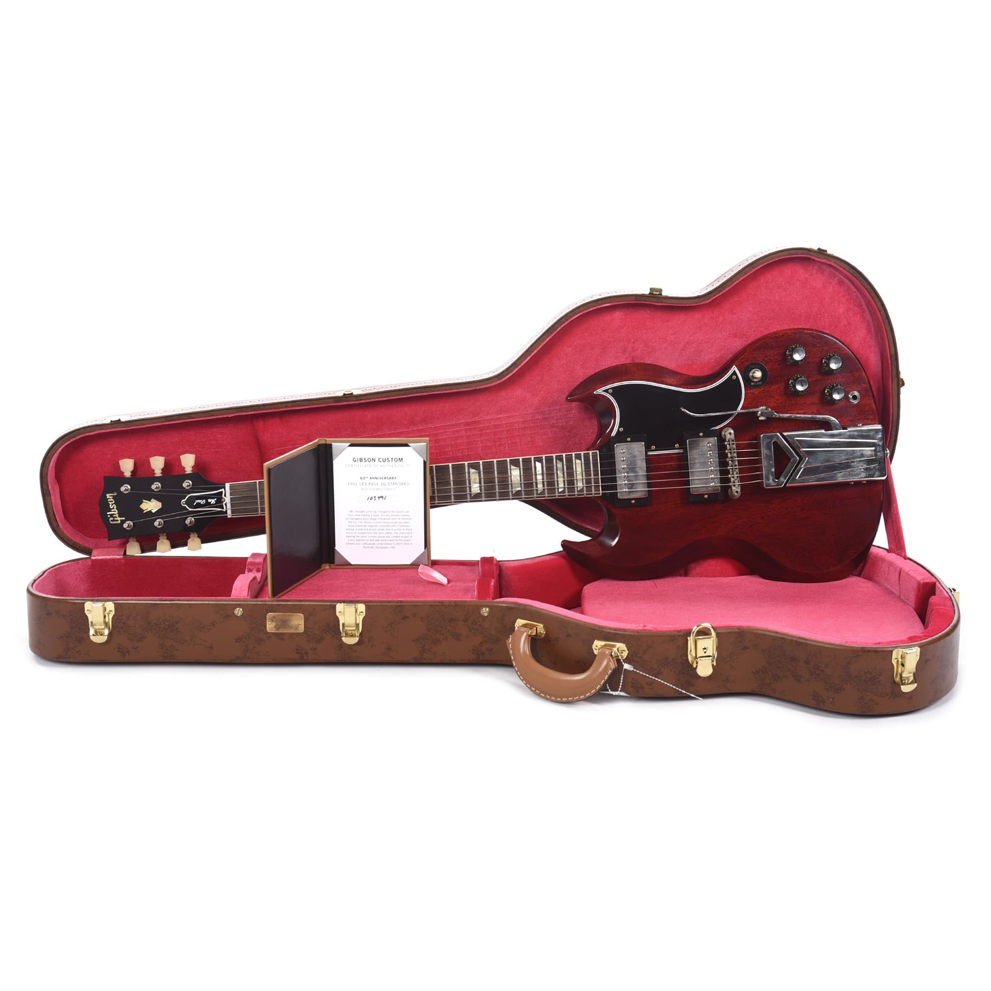 Gibson Custom Shop 60th Anniversary 1961 SG Les Paul Standard Cherry Red VOS w/Sideway Vibrola Electric Guitars / Solid Body
