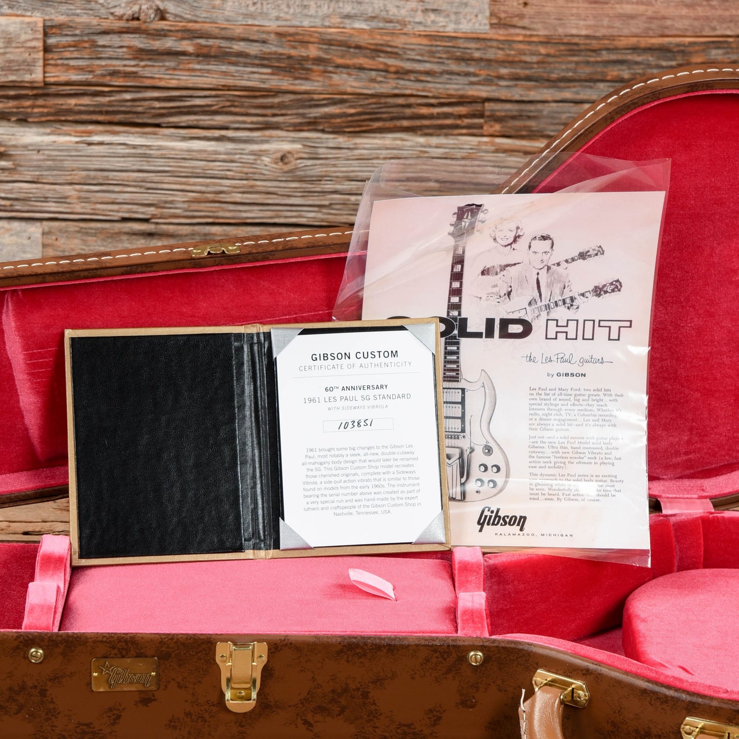 Gibson Custom Shop 60th Anniversary 1961 SG Les Paul Standard Cherry Red VOS w/Sideway Vibrola Electric Guitars / Solid Body