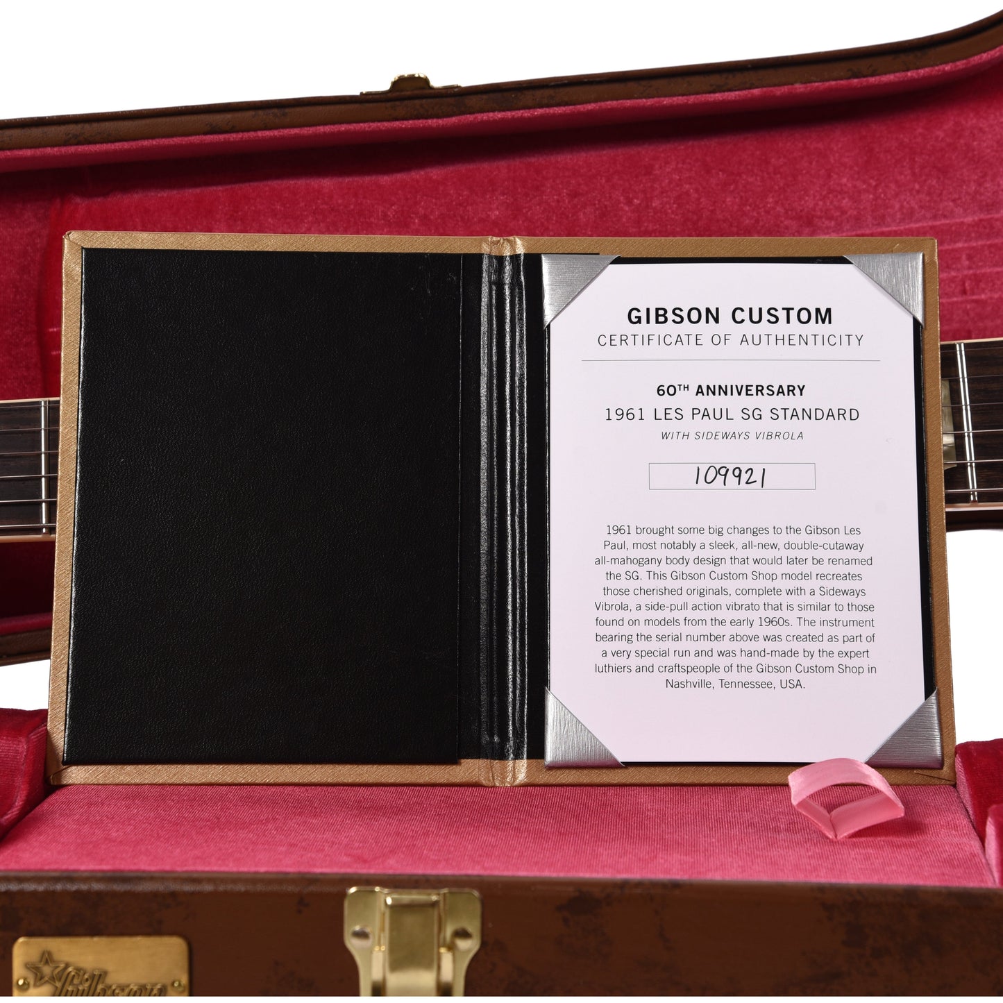 Gibson Custom Shop 60th Anniversary 1961 SG Les Paul Standard Cherry Red VOS w/Sideway Vibrola Electric Guitars / Solid Body