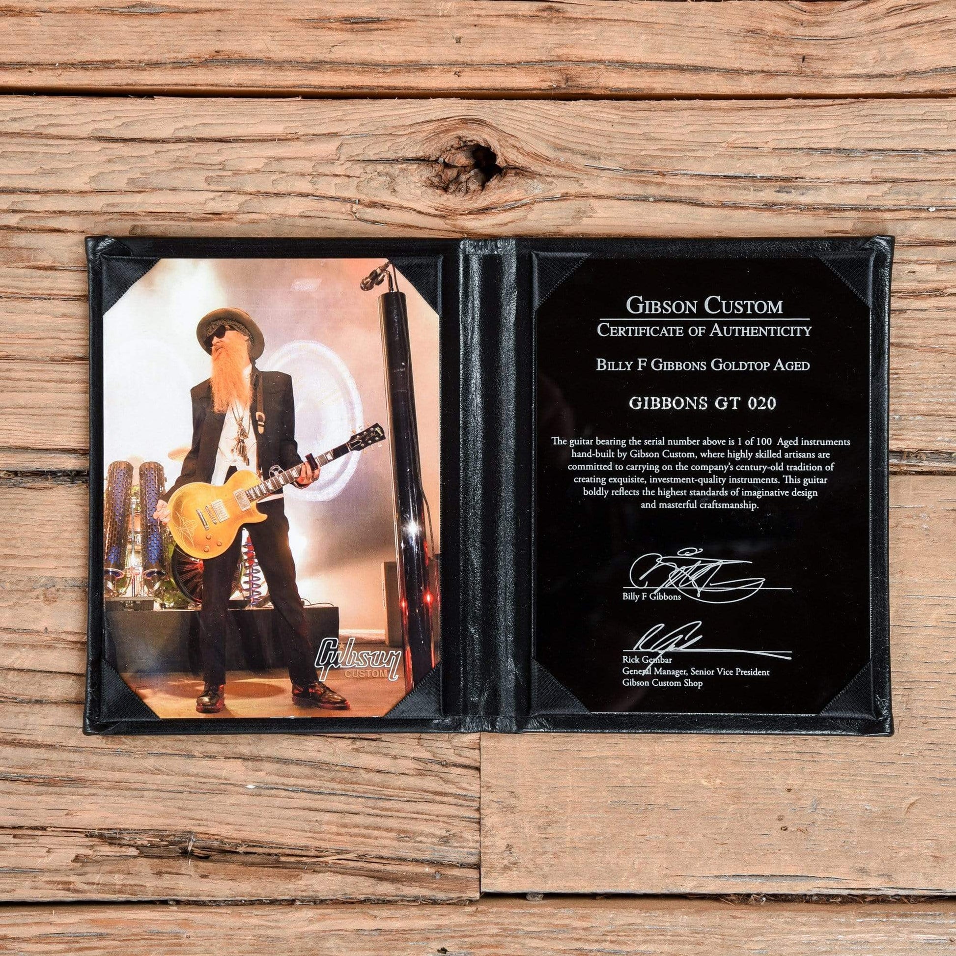 Gibson Custom Shop Billy Gibbons "Pinstripe" 1957 Les Paul Aged Goldtop 2014 Electric Guitars / Solid Body