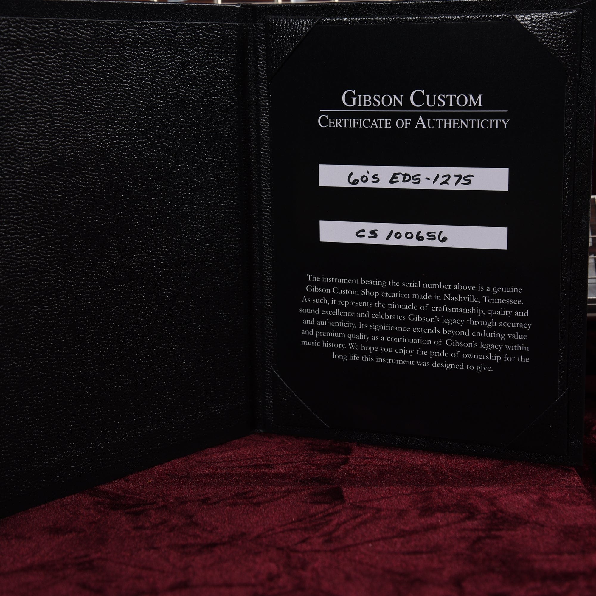 Gibson Custom Shop EDS-1275 Heritage Cherry 3-Piece Maple Neck w/S-Bucker Pickups, & 60's Slim Taper Neck Electric Guitars / Solid Body